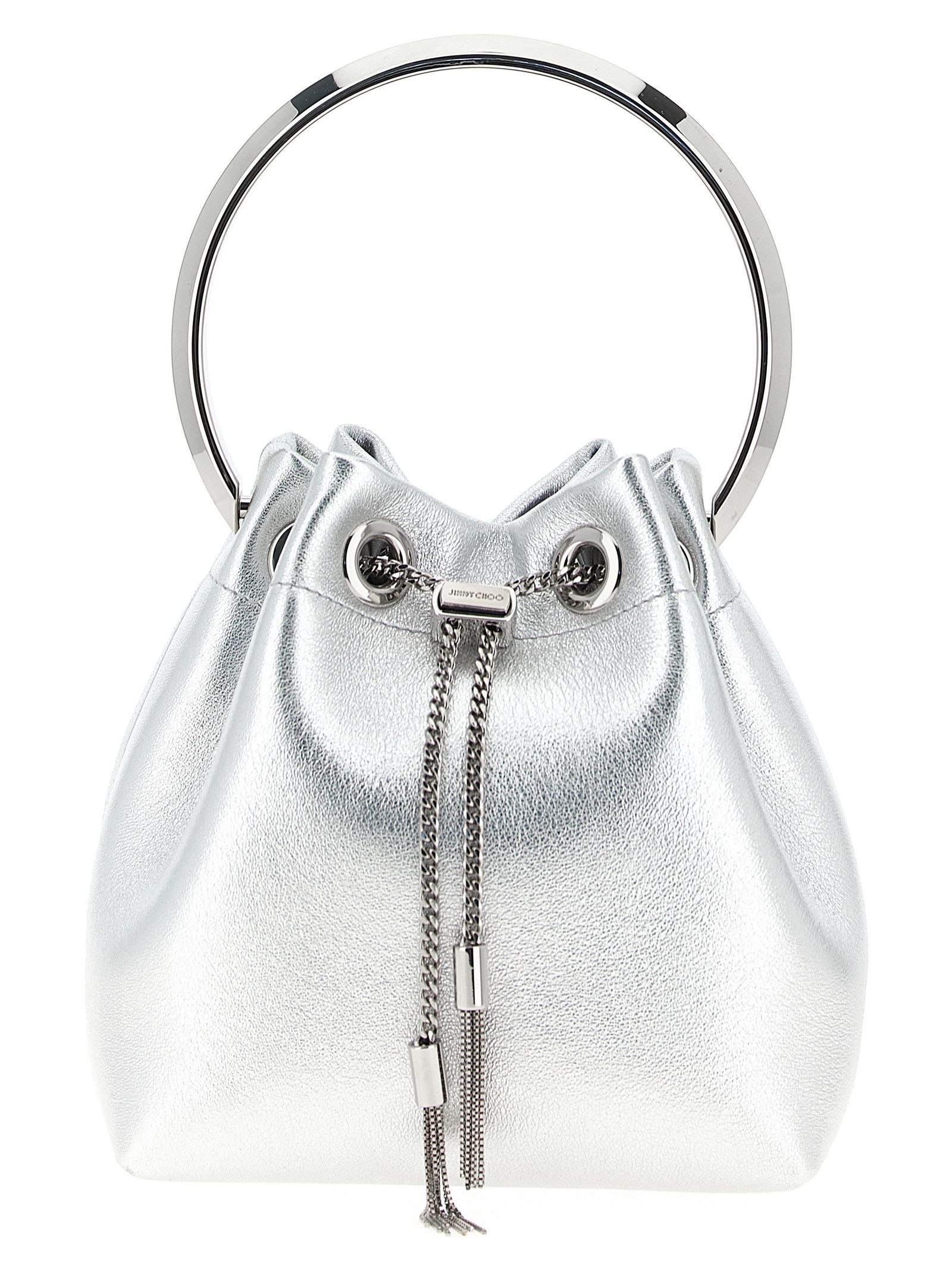 Jimmy Choo 'bon Bon' Bucket Bag in Silver, Women's