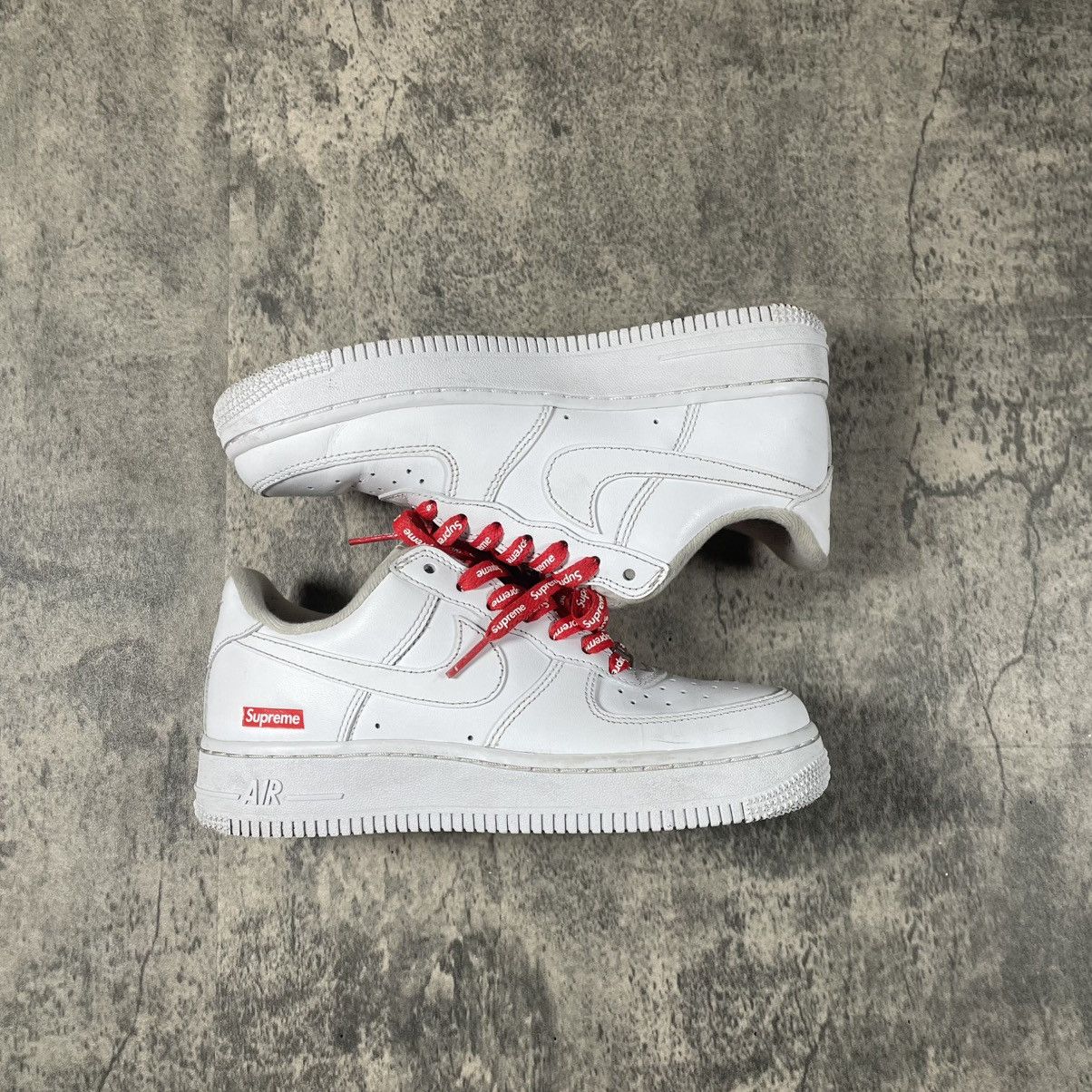 Nike Supreme x Nike Airforce 1 Low Top Sneakers Size US 4 / IT 34 - 8 Thumbnail