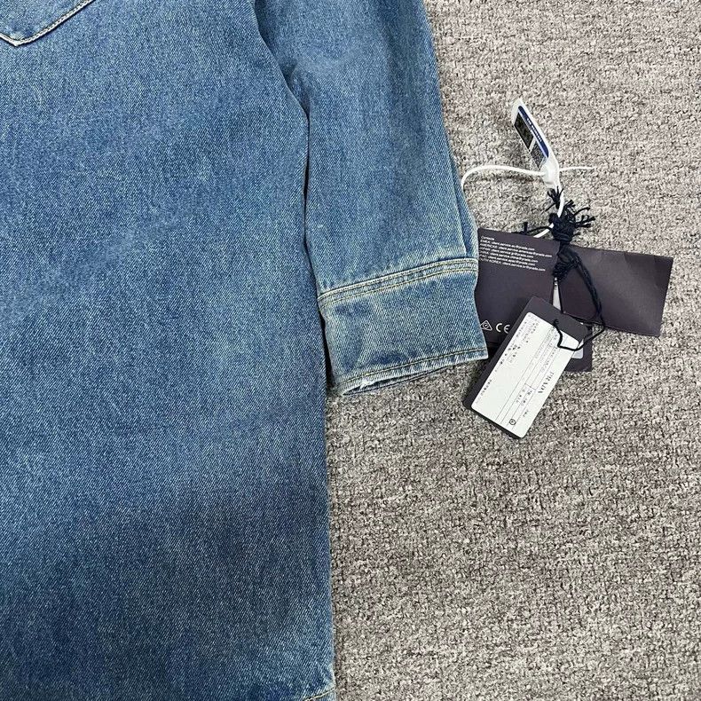 Prada Prada Size 36 Triangle silhouette denim shirt jacket size Size US S / EU 44-46 / 1 - 6 Thumbnail