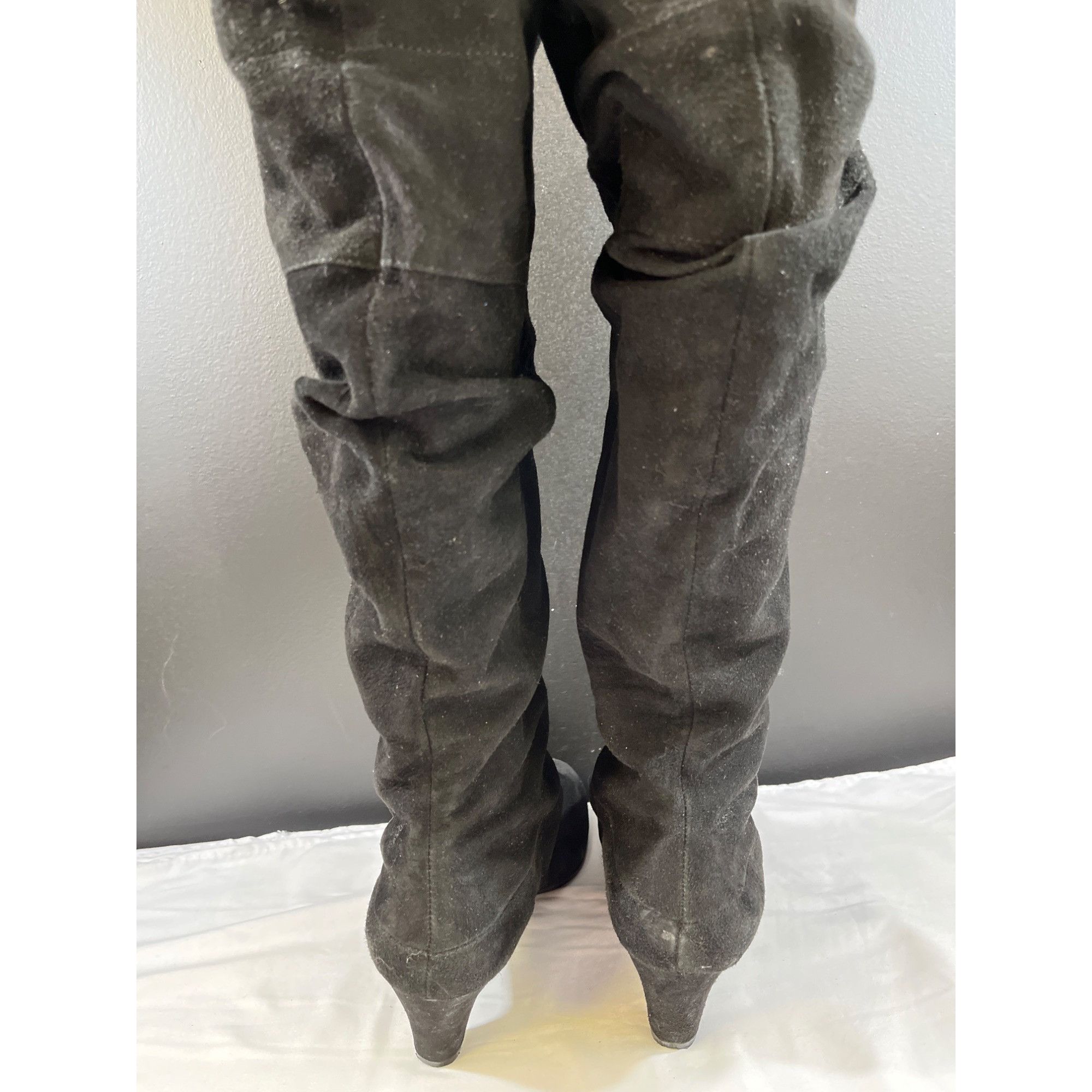 Other Aerosoles Running Play Womens Black Leather Heeled Boots Siz Size US 9.5 / IT 39.5 - 4 Thumbnail
