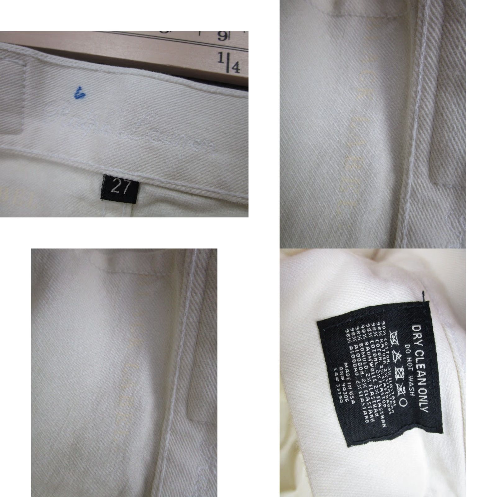 Ralph Lauren VINTAGE Ralph Lauren Black Label Womens Straight Leg Jeans 27 Ivory Low Rise Size 27" / US 4 / IT 40 - 8 Thumbnail