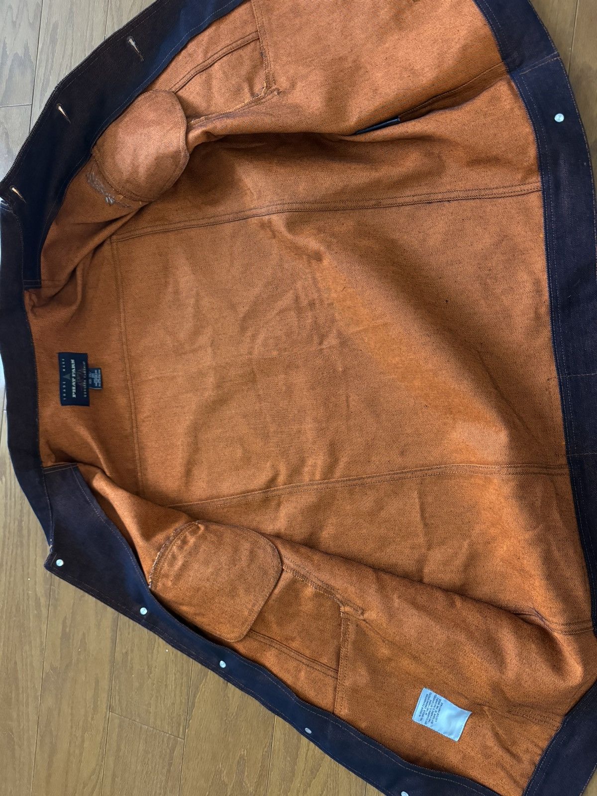 Phat Farm Vintage Phat Farm Denim Jacket Orange Menswear Streetwear Size US XXL / EU 58 / 5 - 4 Thumbnail