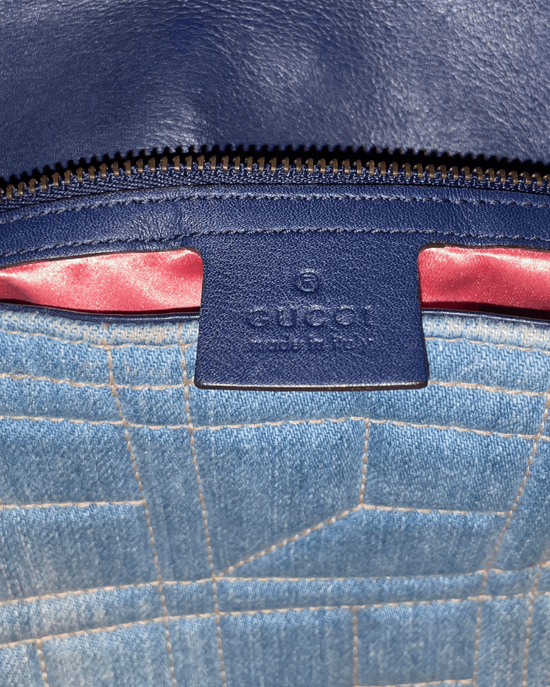 Gucci GUCCI MARMONT GG PEARLY DENIM FLAP BAG Size ONE SIZE - 5 Thumbnail