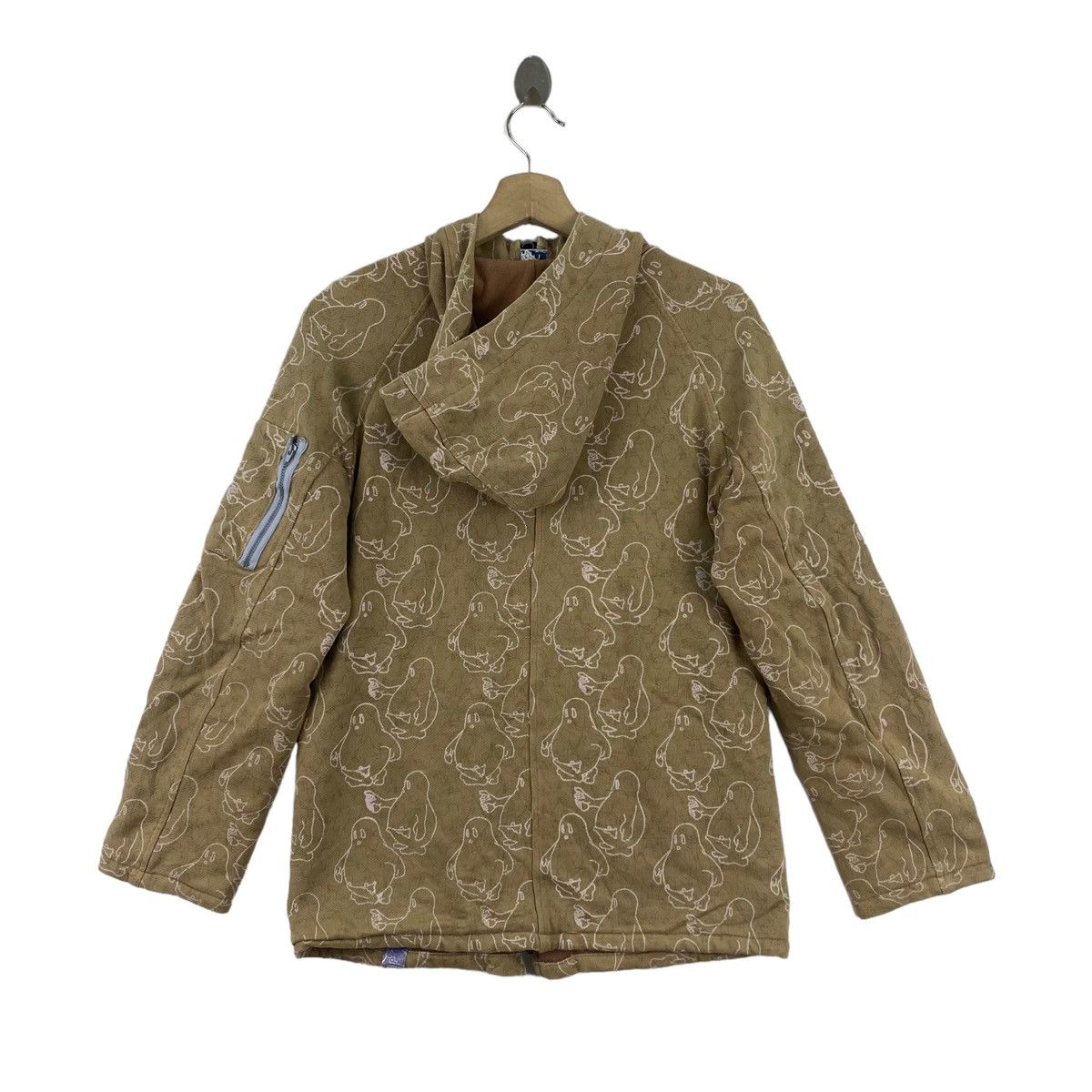 Japanese Brand BLOC Japanese Brand Peguin Drawings Overprint Brown Hooded Size US S / EU 44-46 / 1 - 2 Thumbnail