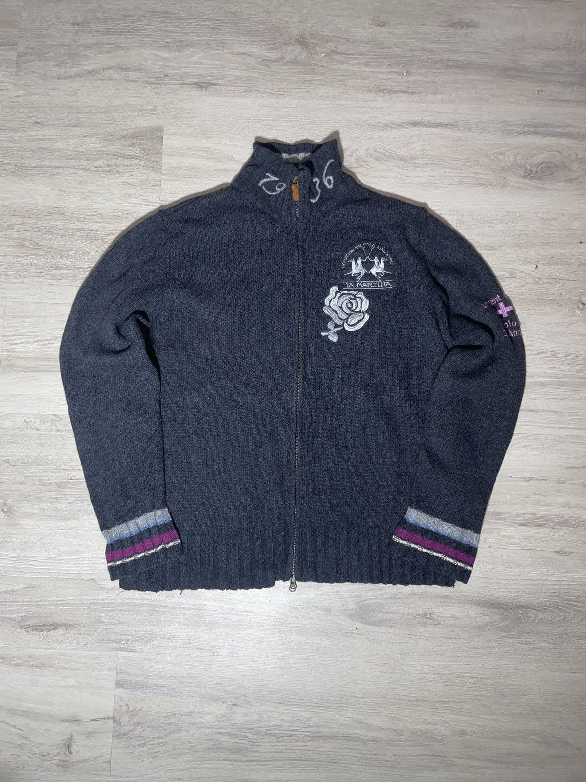 La Martina La Martina Wool Zip Sweater Jumper Polo Core Vintage Y2K XXL Size XXL / US 16-18 / IT 52-54 - 4 Thumbnail