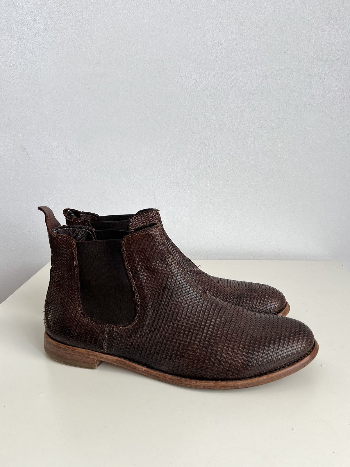Officine Creative 🔥MOMA Woven Chelsea Leather Boots (Guidi , A1923 ) Size US 11 / EU 44 - 3 Thumbnail