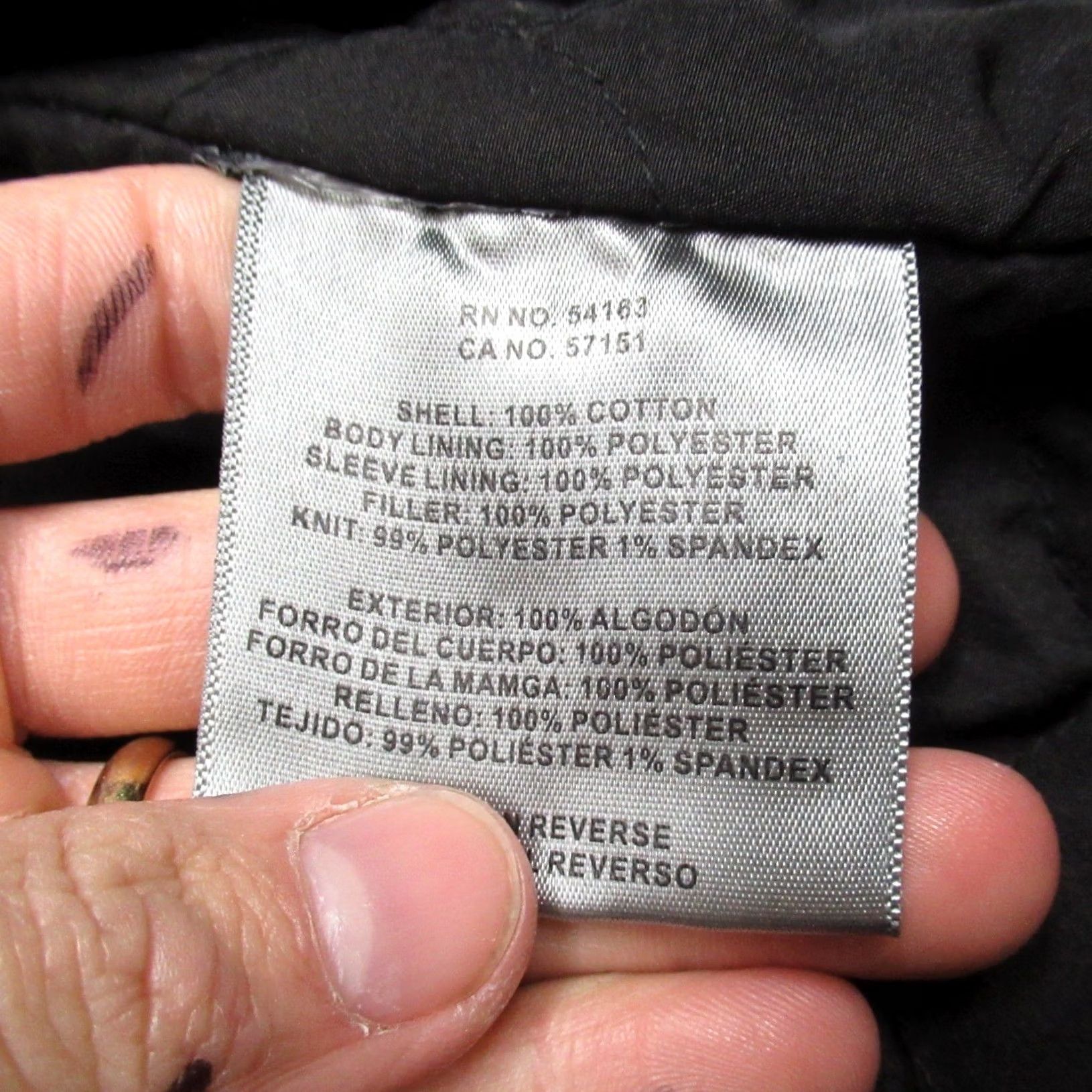 Levi's Levis Jacket Mens Medium Black Quilted Lined Full Zip Rugged Insulated Work Size US M / EU 48-50 / 2 - 7 Thumbnail