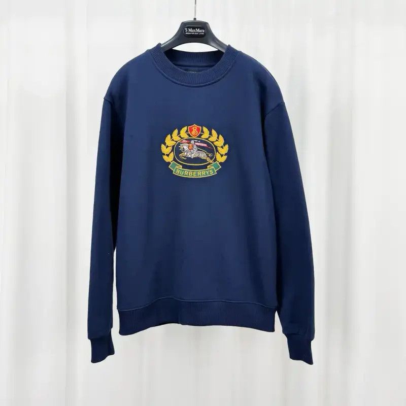 Burberry Burberry Men's Navy Cotton Logo Sweatshirt Size US S / EU 44-46 / 1 - 1 Thumbnail