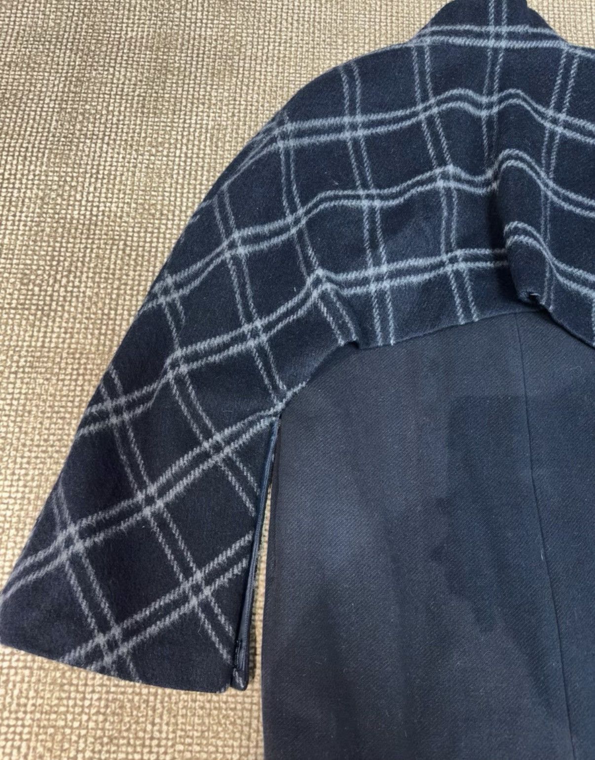 Hussein Chalayan Hussein Chalayan Avant-garde Plaid Patchwork Wool Coat K23 Size M / US 6-8 / IT 42-44 - 6 Thumbnail