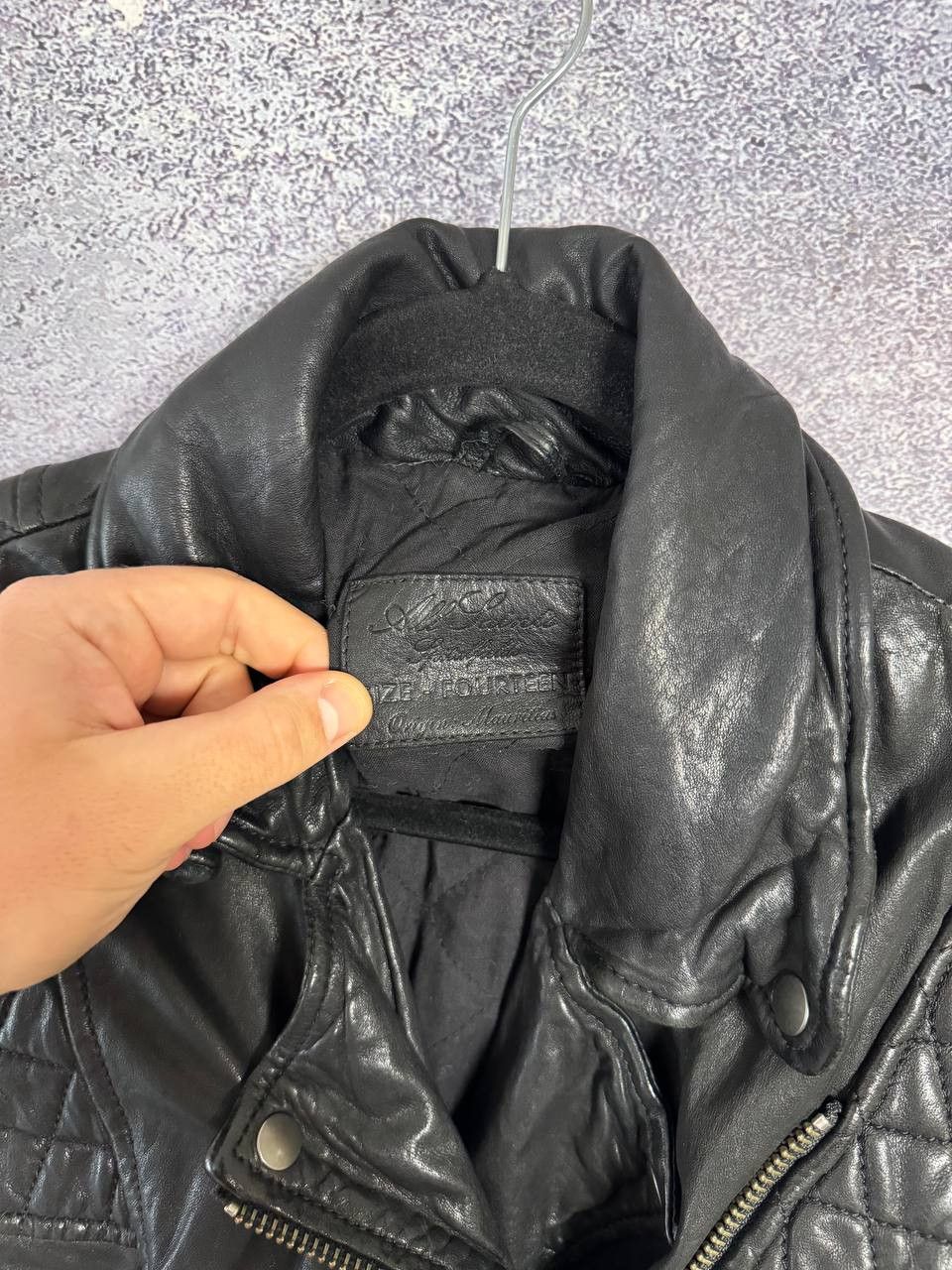 Allsaints × Vintage ALLSAINTS LEATHER BIKER JACKET WOMEN'S UK14 LAMB PAPIN Size L / US 10 / IT 46 - 12 Thumbnail