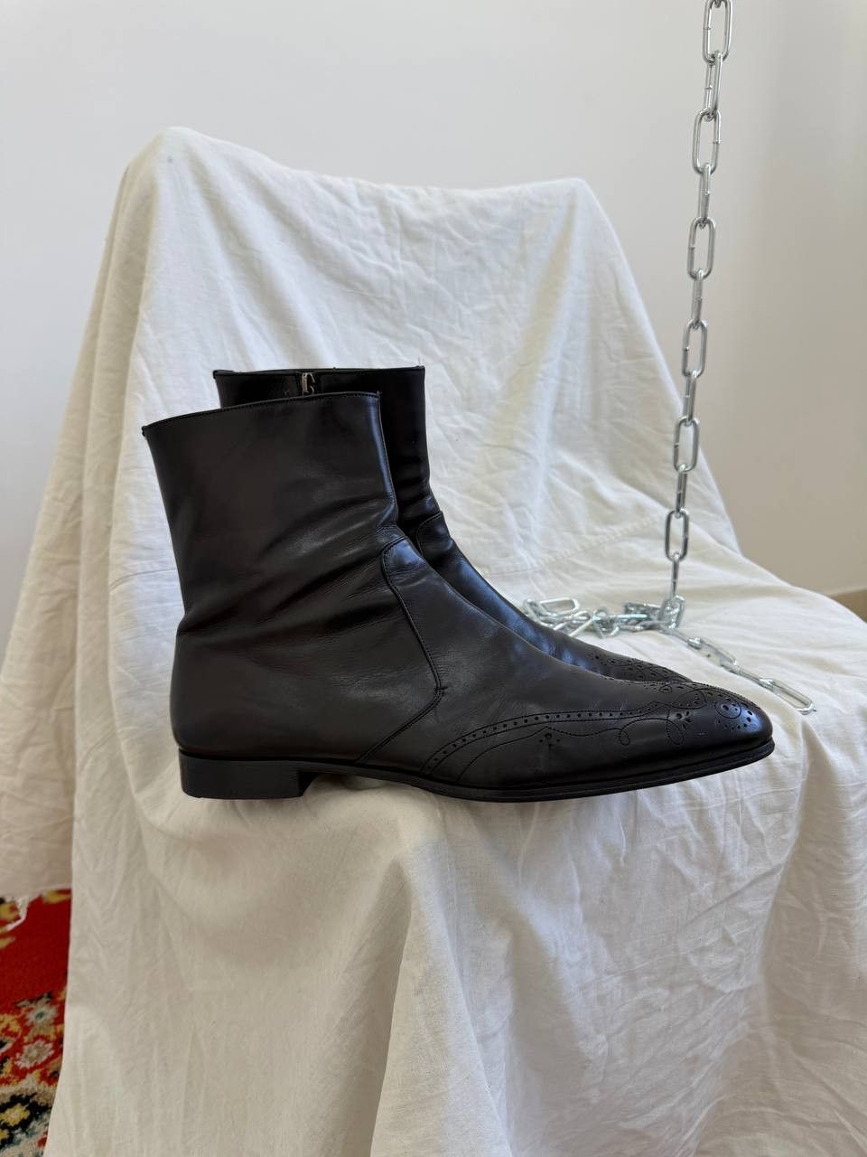 Prada Vintage Prada Leather High 90s Luxury High Avant-Garde Size US 10.5 / EU 43-44 - 2 Thumbnail
