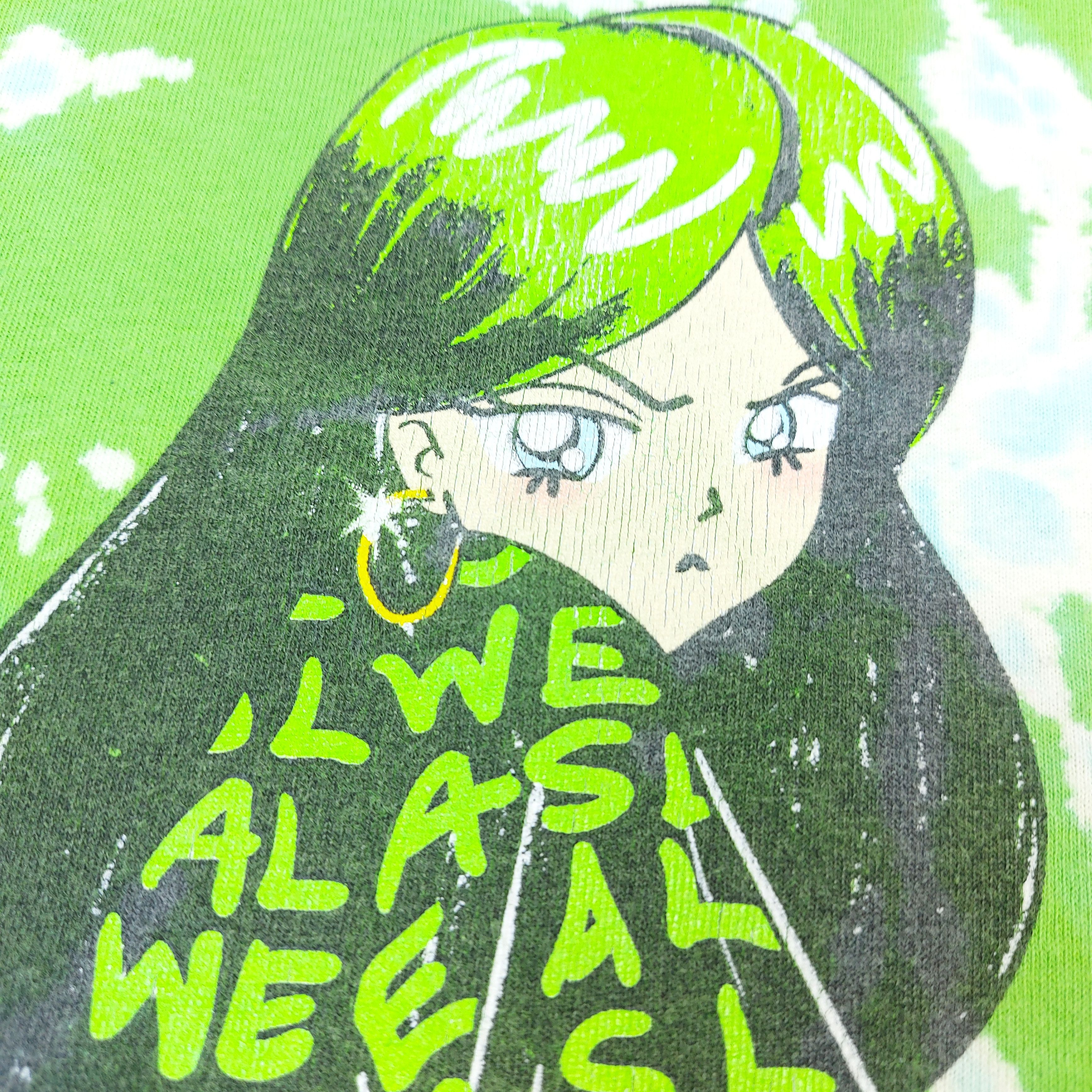 Billie Eilish Billie Elilish Bleach Dyed Official Green TEE Size US XL / EU 56 / 4 - 4 Thumbnail
