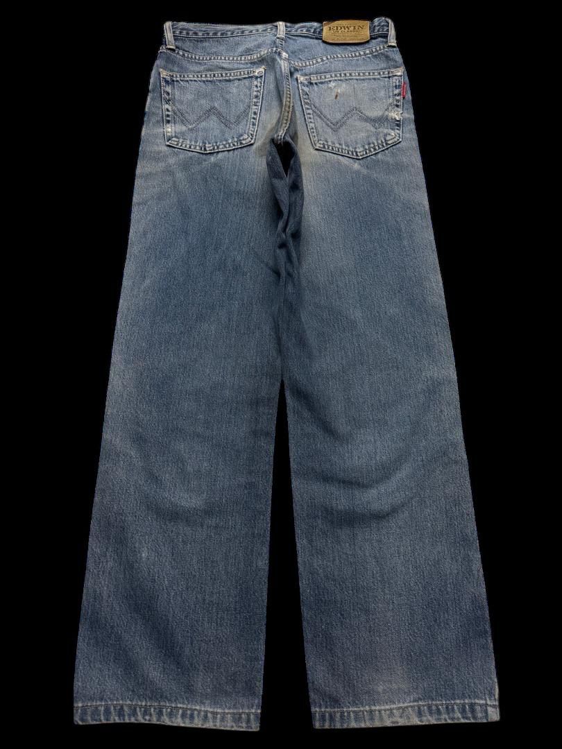 Edwin BAGGY Edwin Us Classic Thrashed Mudwash distressed Wide Jean Size US 29 - 14 Thumbnail