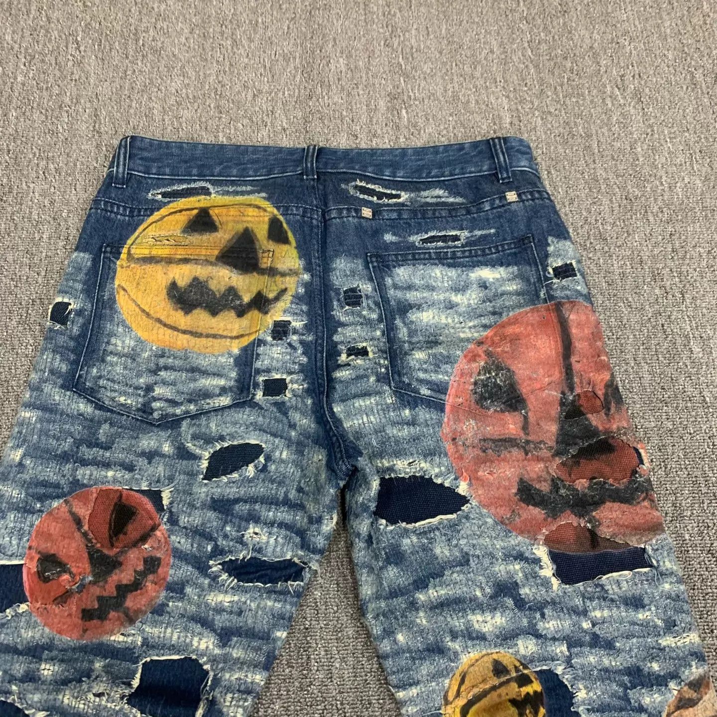 Givenchy Givenchy x Josh Smith Pumpkin Graf Rip Jeans 32 NM Size US 32 / EU 48 - 7 Thumbnail