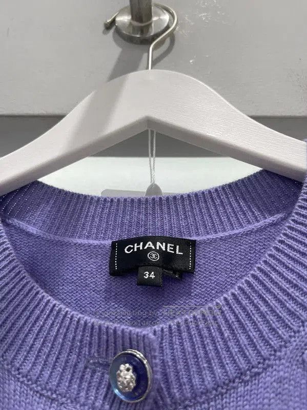 Chanel Chanel Purple Short Sleeve Summer Top . Size XXS / US 00 / IT 34 - 5 Thumbnail