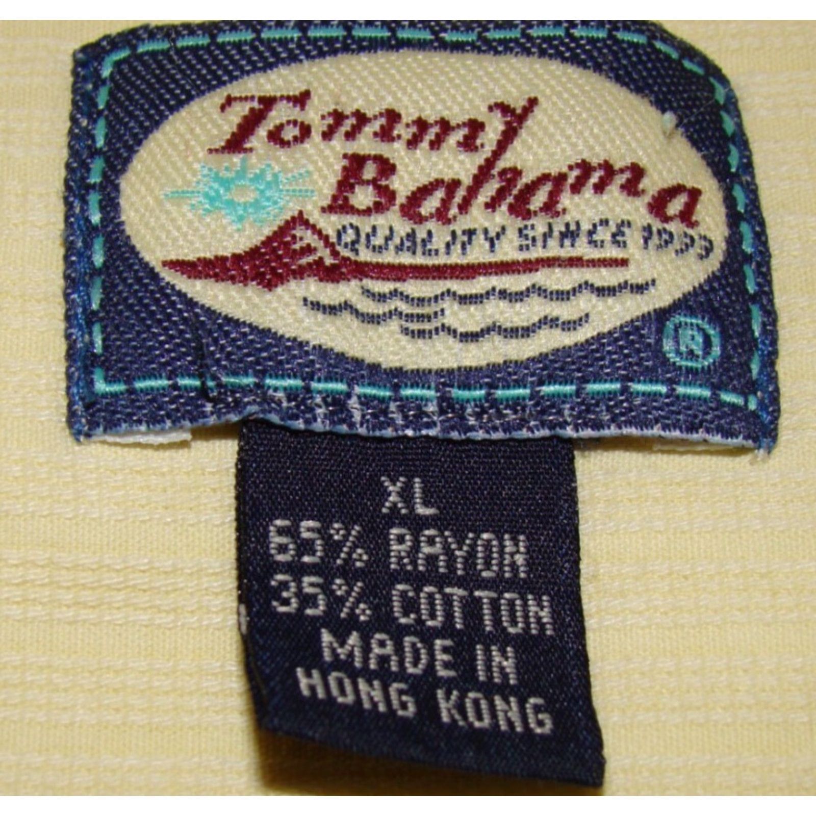 Tommy Bahama VINTAGE Tommy Bahama Mens XL Relax Deluxe Pelican Cigars Yellow Hawaiian Shirt Size US XL / EU 56 / 4 - 6 Thumbnail