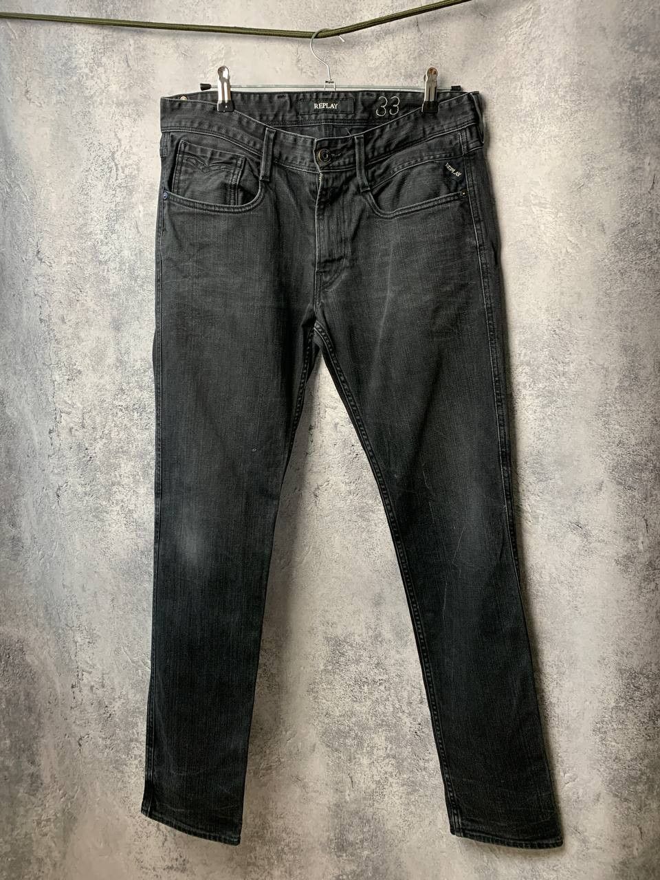 REPLAY M914 Denim Jeans Pants Black Women's size 33х34