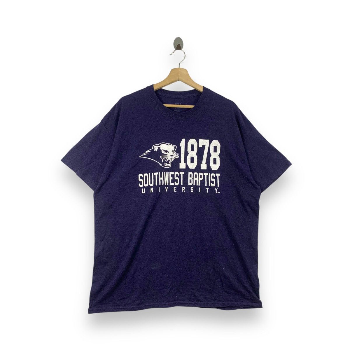 Vintage SOUTHWEST BAPTIST UNIVERSITY Mascot Tee Shirt Top Size XL / US 12-14 / IT 48-50 - 1 Thumbnail