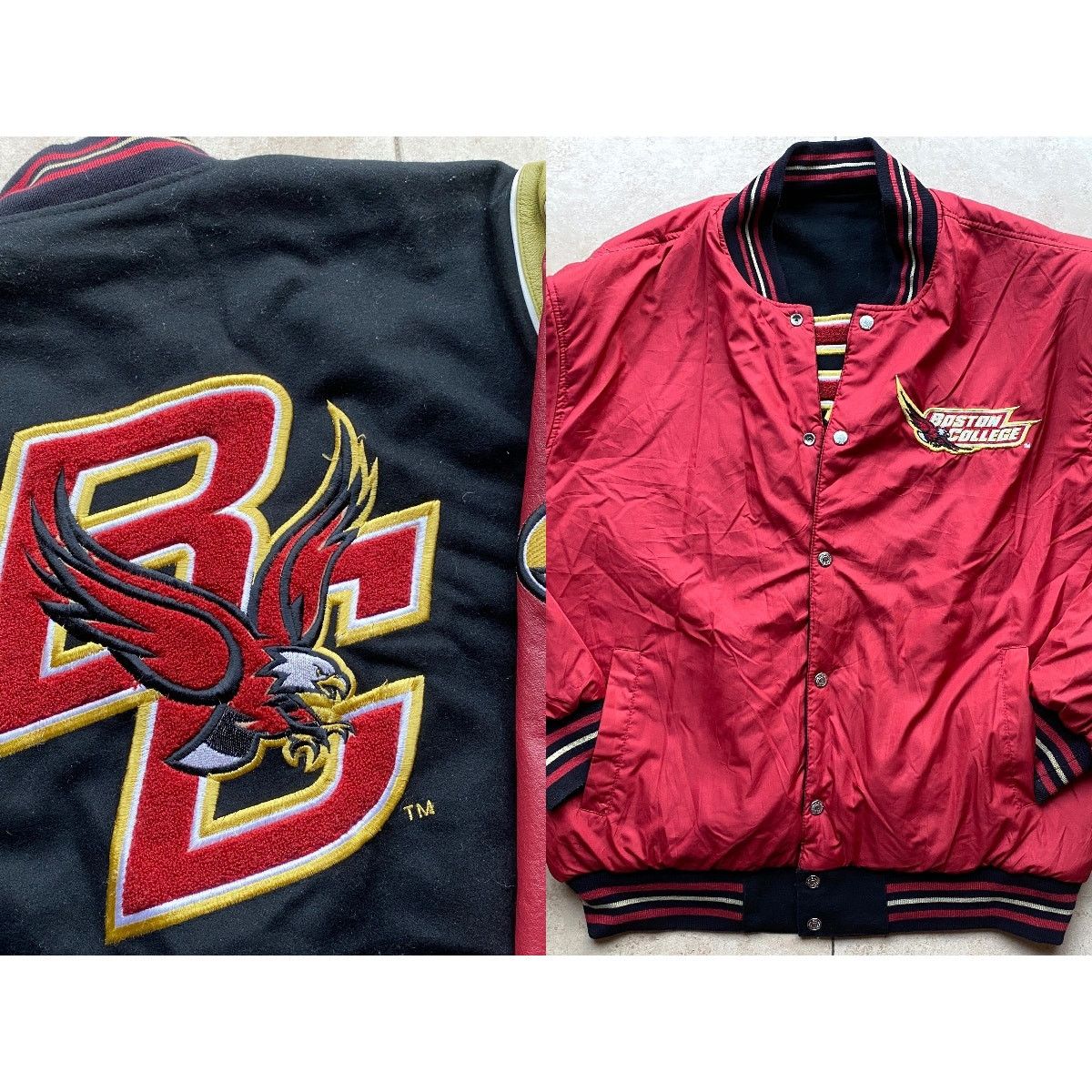 Jeff Hamilton × Starter Boston College Eagles JEFF JH bomber REVERSIBLE Leather XL Size US XL / EU 56 / 4 - 9 Thumbnail