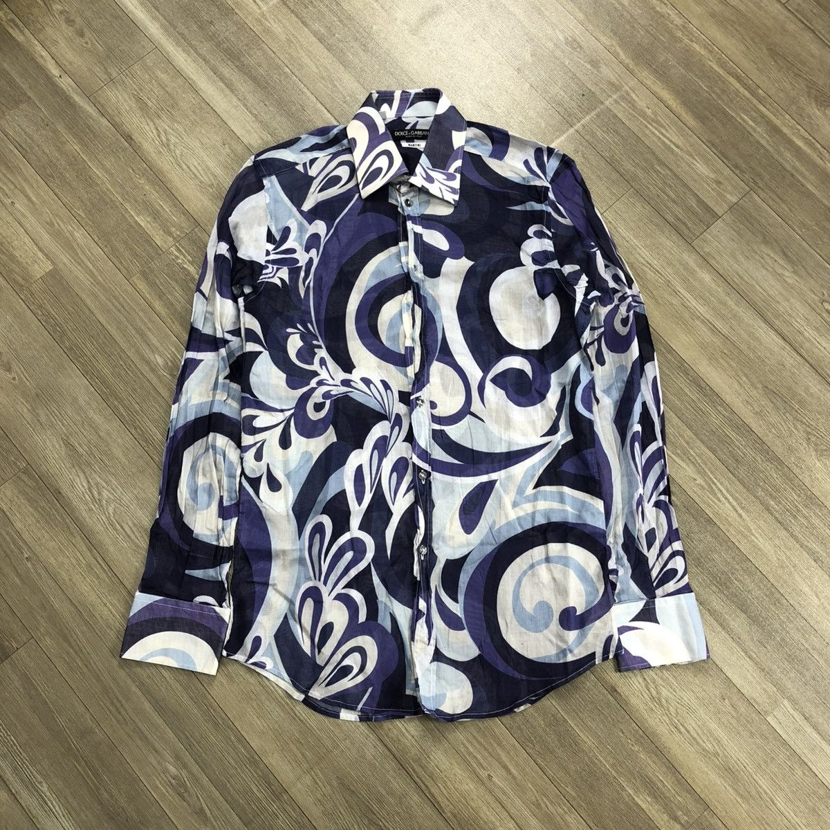 Dolce & Gabbana × Vintage Vintage Dolce & Cabbana Martini Silk Abstract Button Up Size M / US 6-8 / IT 42-44 - 1 Thumbnail