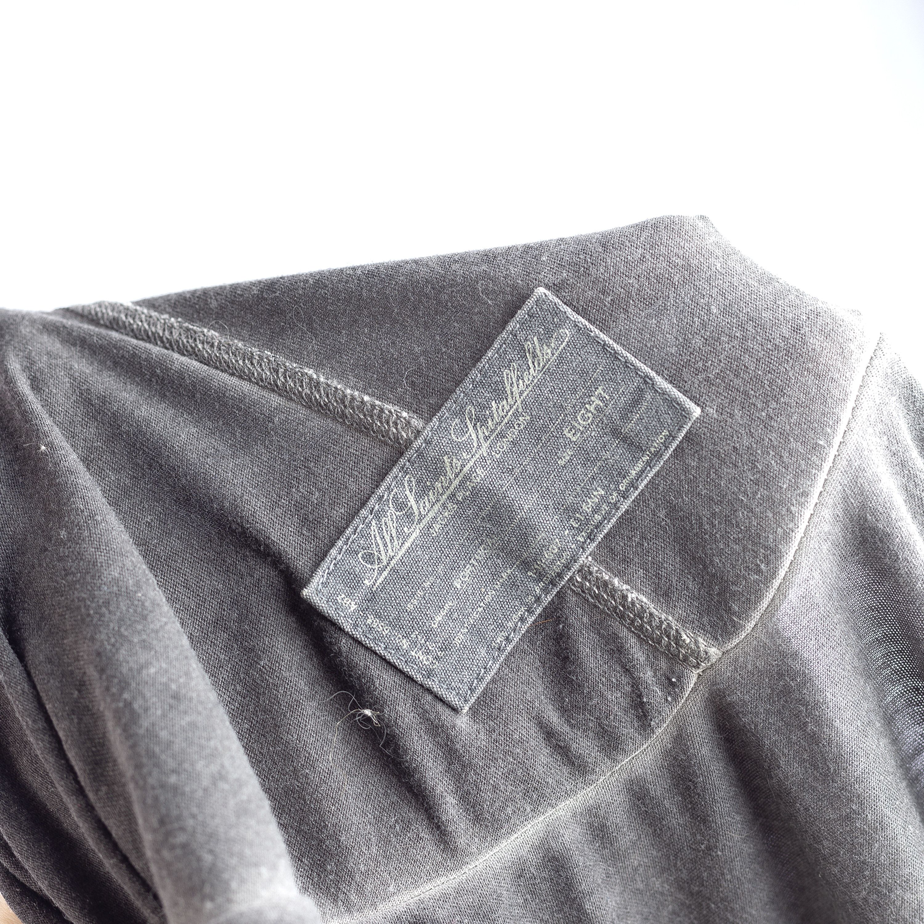 Allsaints AllSaints Spitalfields Vintage Asymmetrical Grey Top (S) Size S / US 4 / IT 40 - 3 Thumbnail