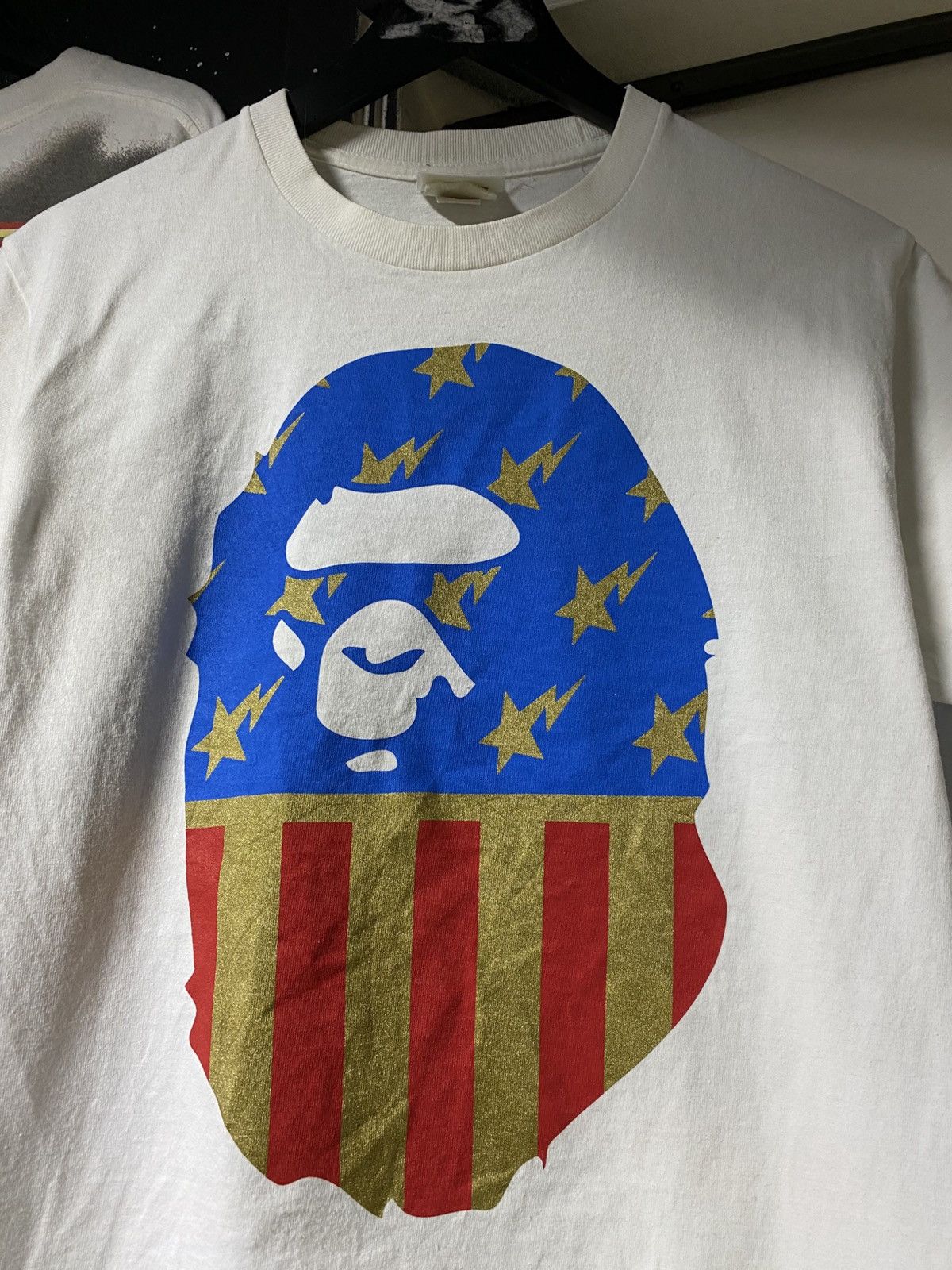 Bape american flag shirt hotsell