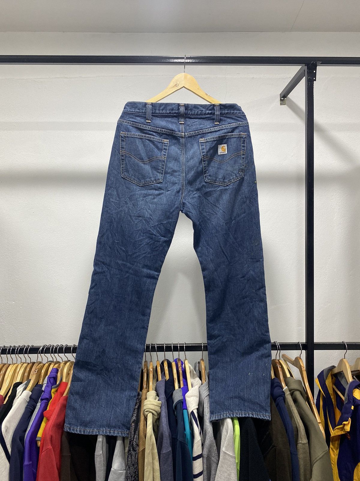 Carhartt × Vintage Vintage Carhartt Paint Splatter Denim 90s Winter Size US 35 - 3 Thumbnail