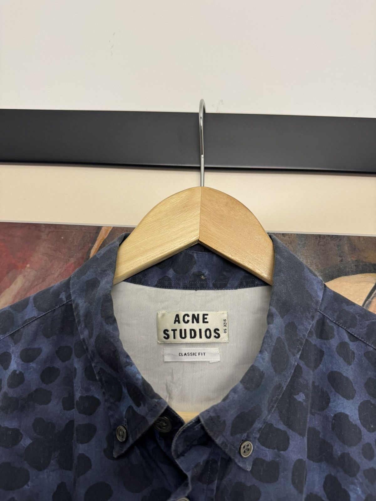 Acne Studios Acne Studios Fullprint Blue button up shirt luxury casual Size US M / EU 48-50 / 2 - 3 Thumbnail