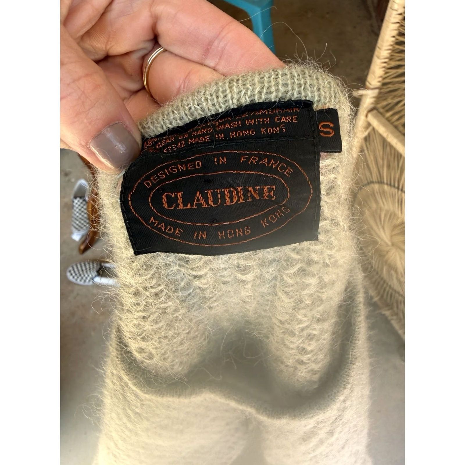 Vintage VINTAGE Claudine Paris Mohair Wool Blend Green Dolman Sweater Size S Soft Luxe Knit Damen Family? (No) Size S / US 4 / IT 40 - 4 Thumbnail