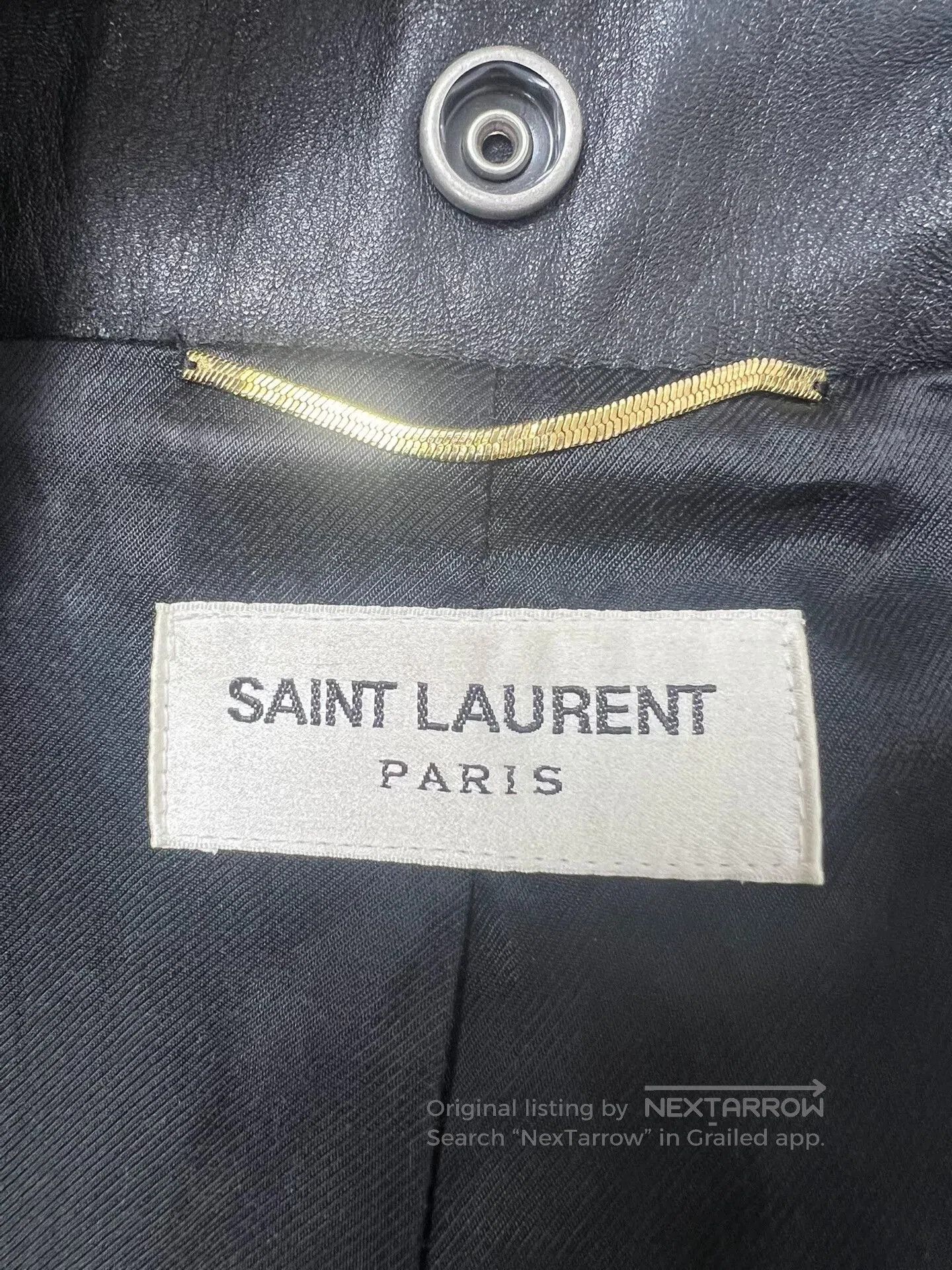 Saint Laurent Paris Black Saint Laurent Motorcycle Leather Jacket. Size US S / EU 44-46 / 1 - 5 Thumbnail