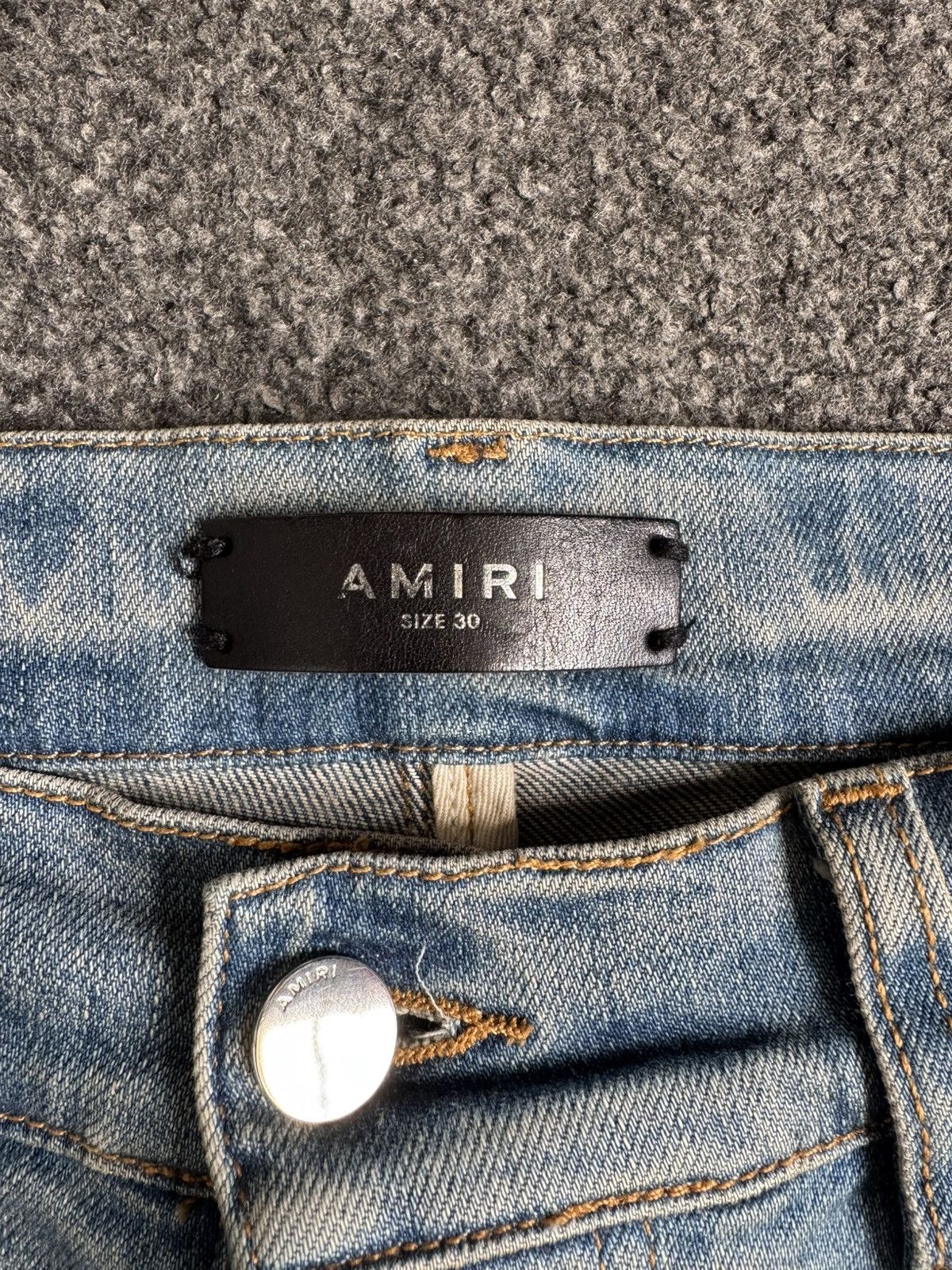 Amiri Amiri Clay Indigo Leopard Thrashers Jeans Size US 30 / EU 46 - 6 Thumbnail