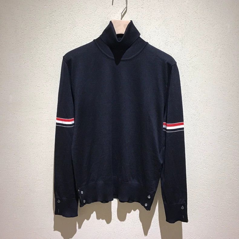 Thom Browne Thom Browne Striped Turtleneck Sweater - dmc Size US M / EU 48-50 / 2 - 1 Thumbnail