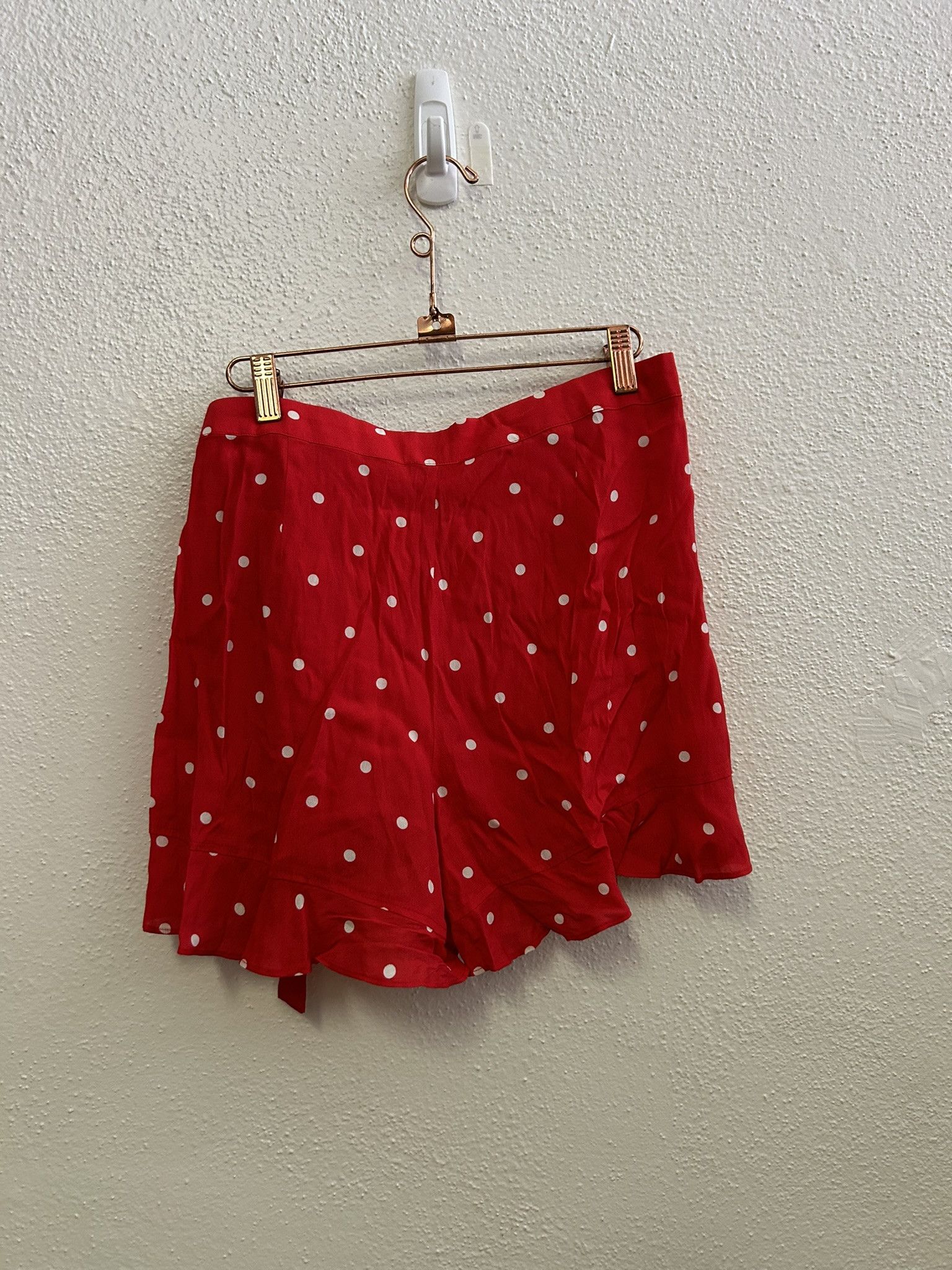 FOR LOVE AND LEMONS NATALIA RED POLKA DOT MINI SKORT SIZE S