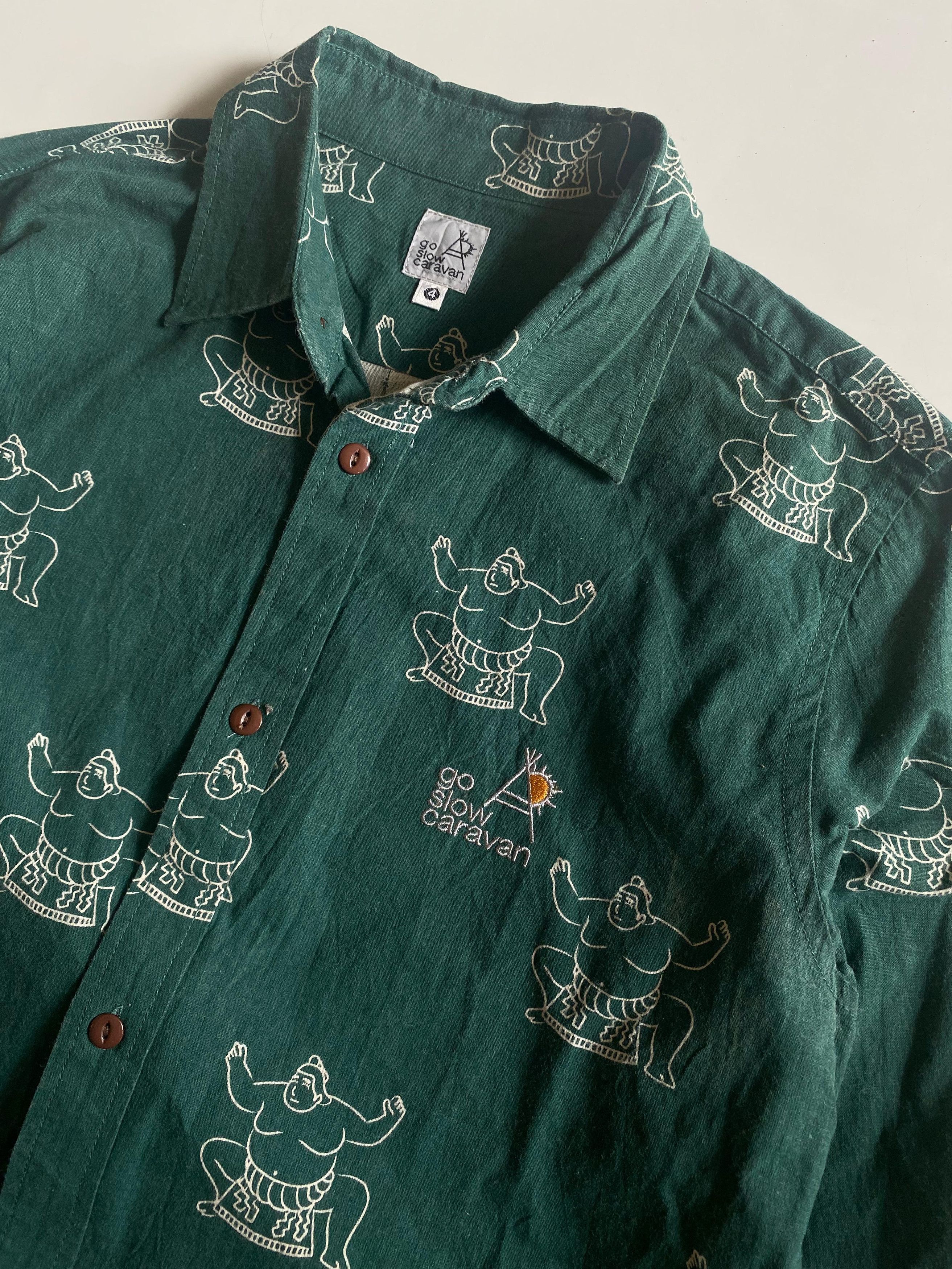 Issey Miyake Japanese Go slow caravan Sumo shirt Size US L / EU 52-54 / 3 - 5 Thumbnail
