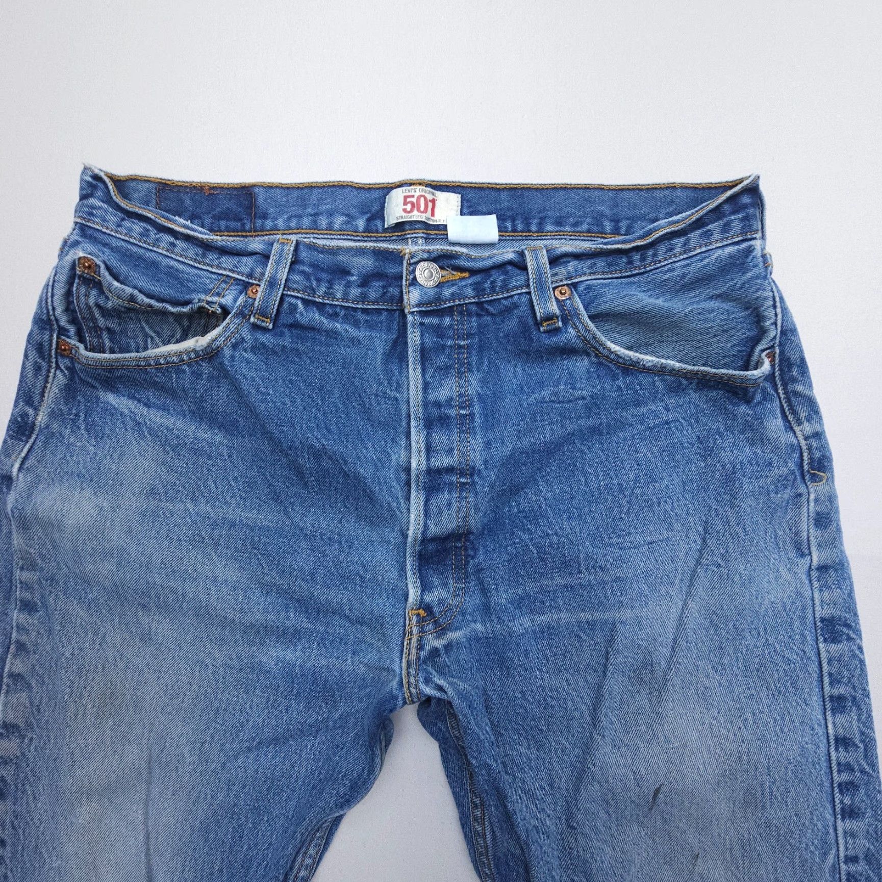 Levi's VINTAGE Levi's 501 Jeans Mens 36 x 30 Button Fly Straight Denim Blue 90s Classic American Size US 36 / EU 52 - 4 Thumbnail