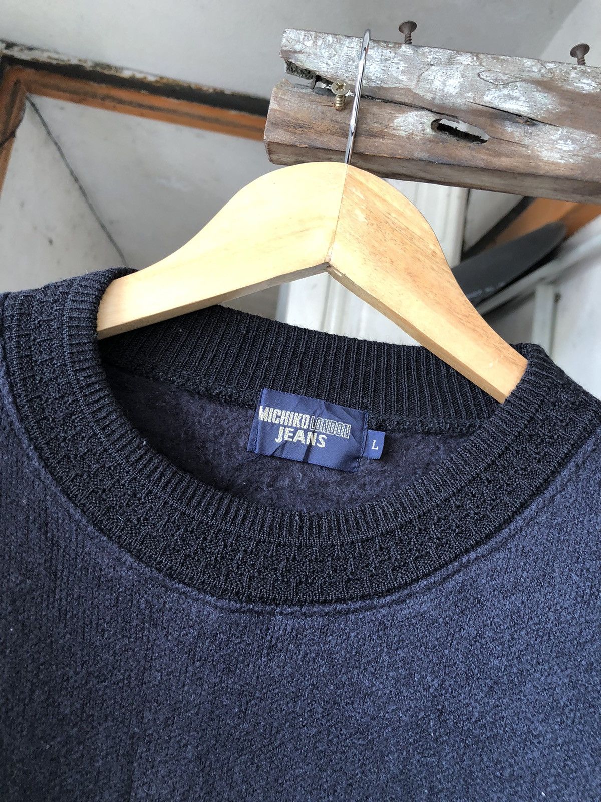 Michiko Koshino London Vintage 90s Michiko London Jeans Embroidery Logo Sweatshirt Size US L / EU 52-54 / 3 - 7 Thumbnail