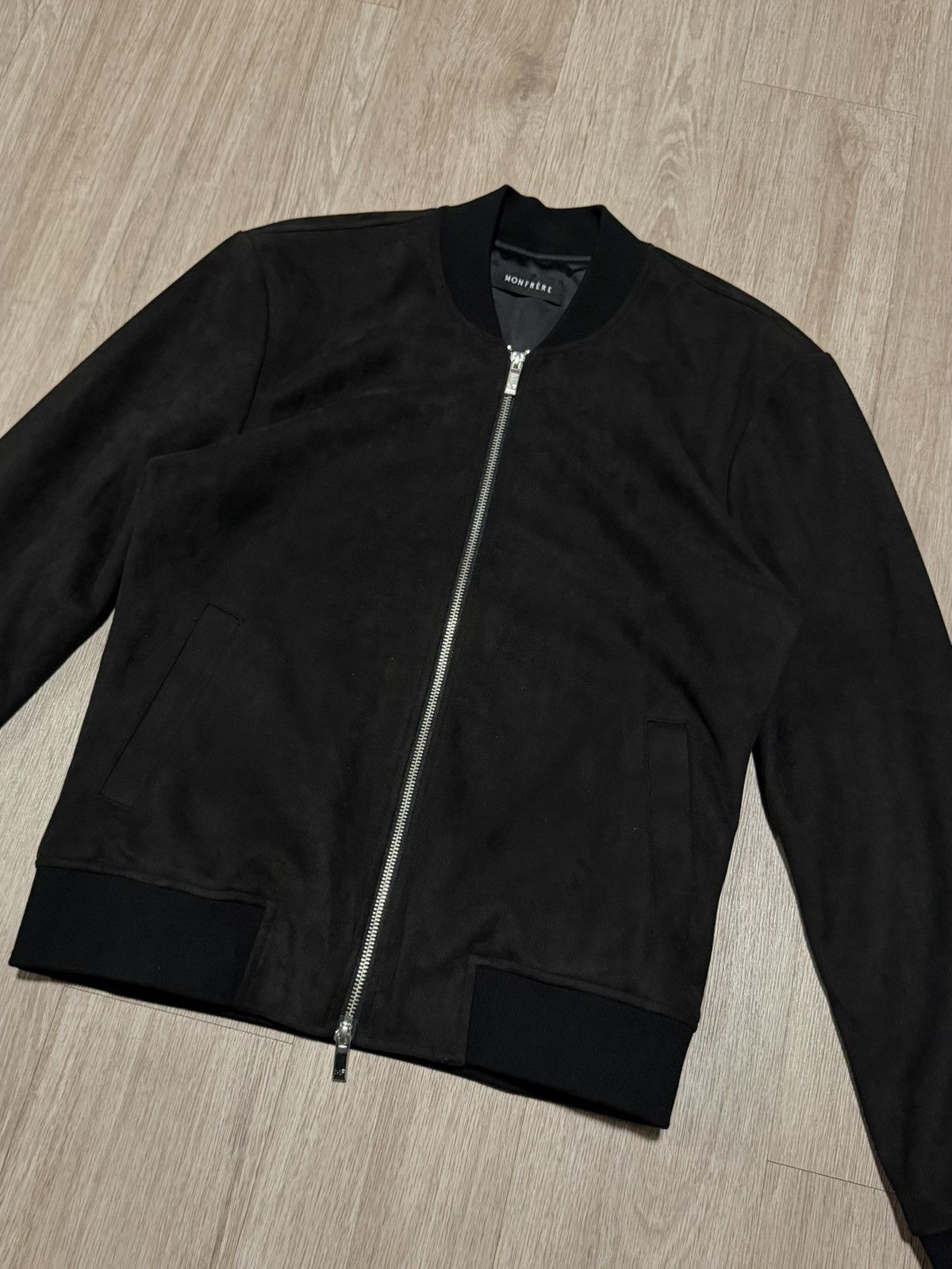 MONFRERE Black Monfrere maverick faux-suede bomber jacket Size US S / EU 44-46 / 1 - 2 Thumbnail