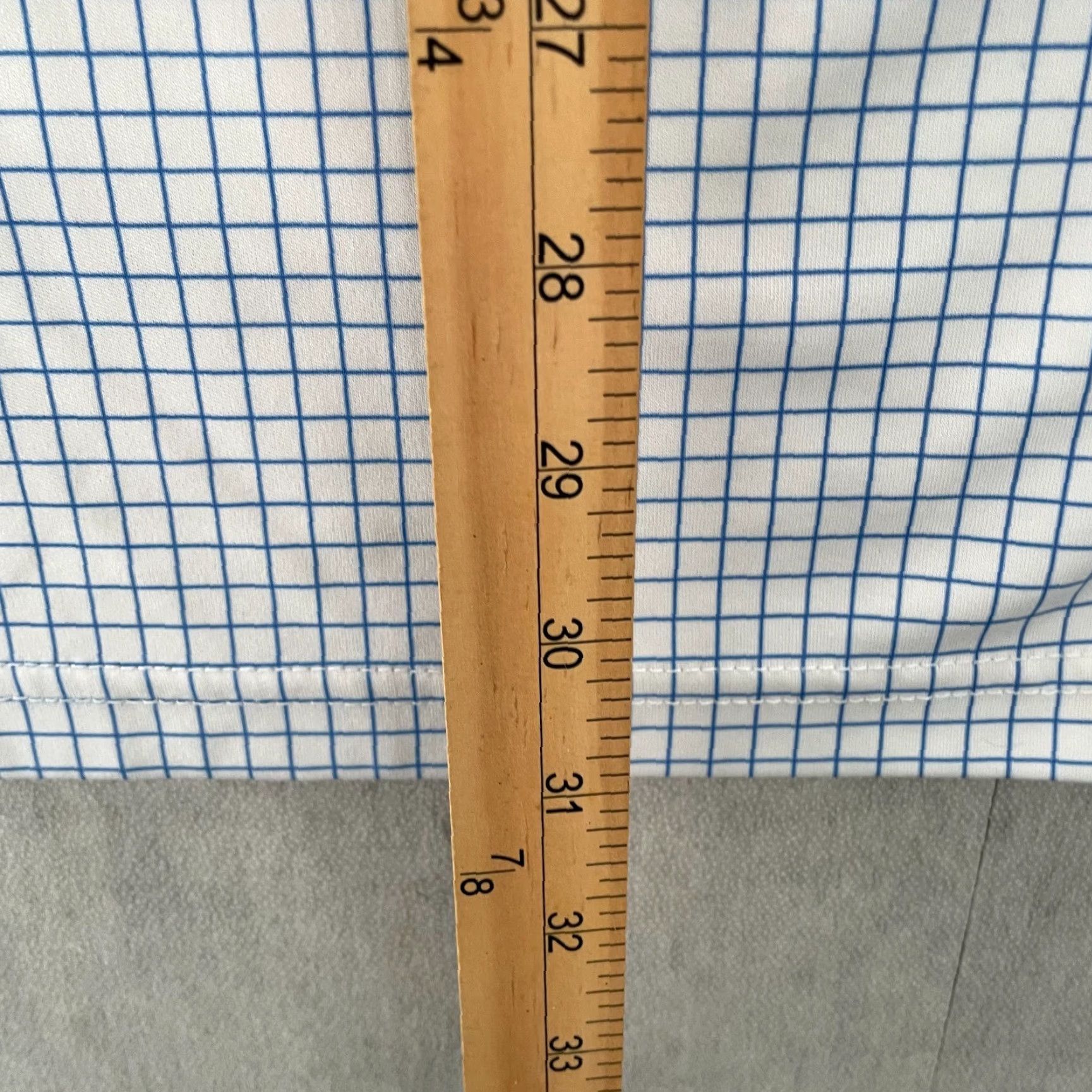 CO Collars & Co Shirt Polo Short Sleeve Dress Collar Men 2XL Blue White Check Polo Shirt Size 48R - 7 Thumbnail