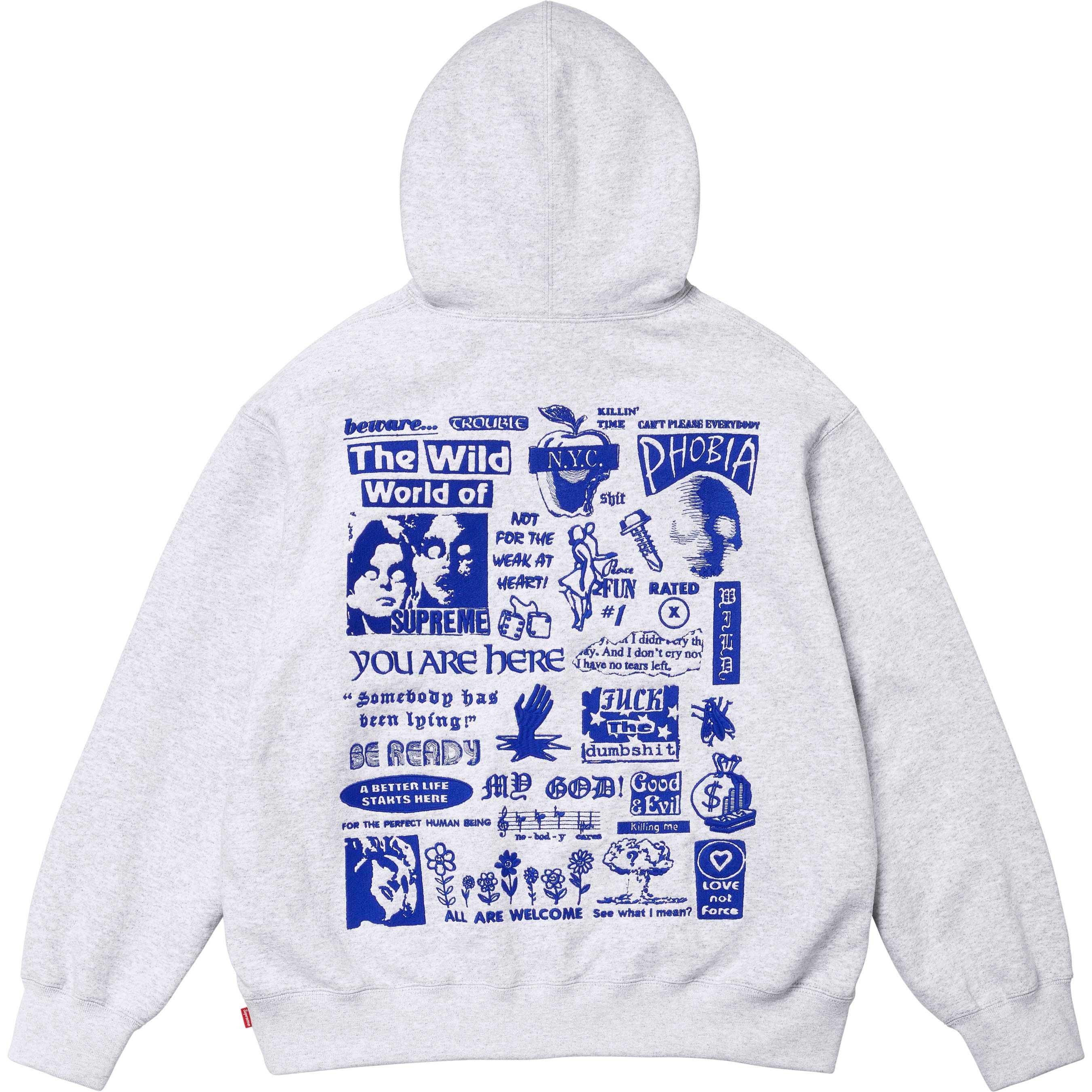 Supreme Supreme Wild Embroidered Hooded Sweatshirt Size US XXL / EU 58 / 5 - 2 Thumbnail