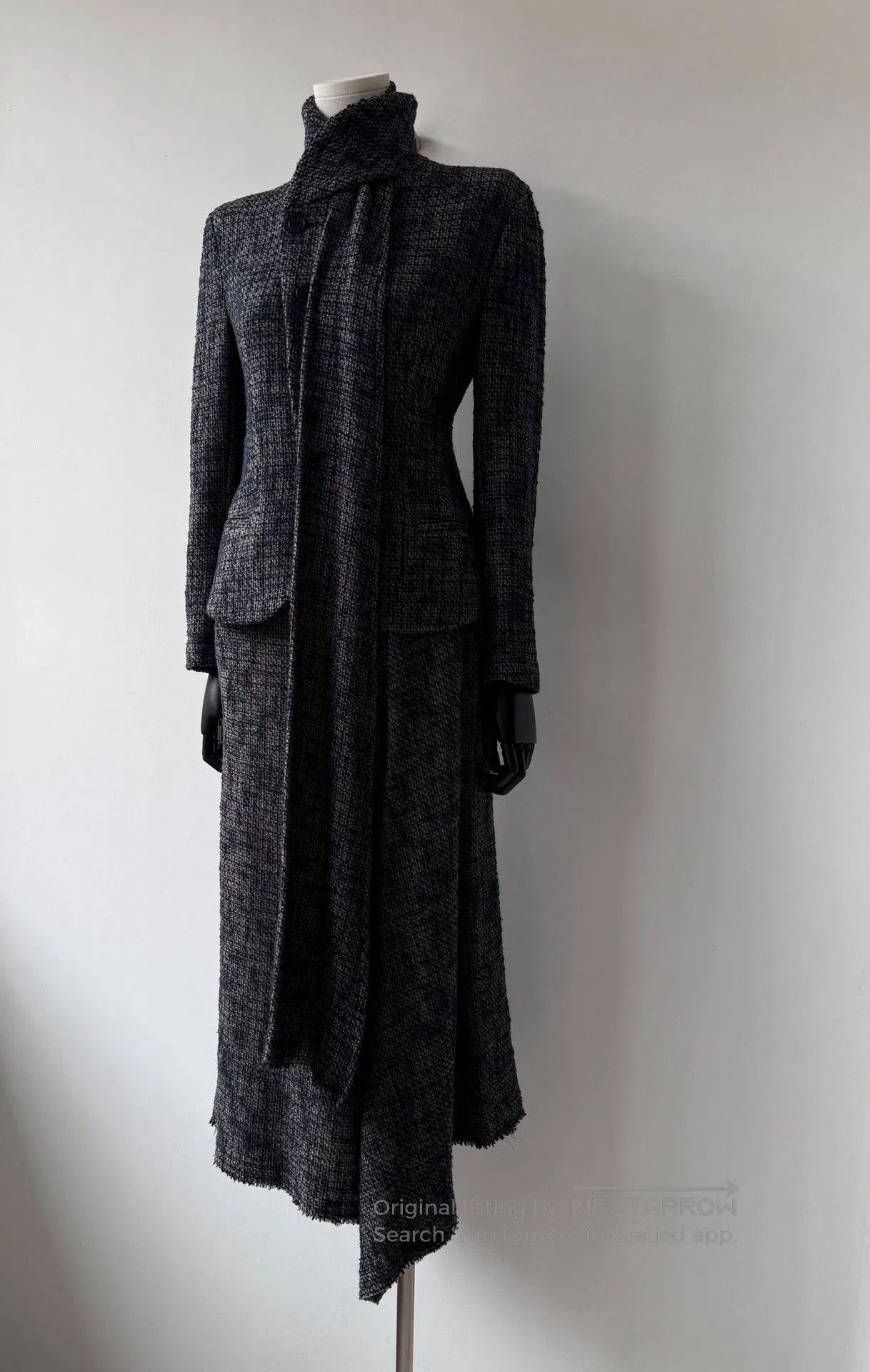 Yohji Yamamoto Yohji Yamamoto Noir 17AW Tweed Suit Dress Set. Size M / US 6-8 / IT 42-44 - 3 Thumbnail