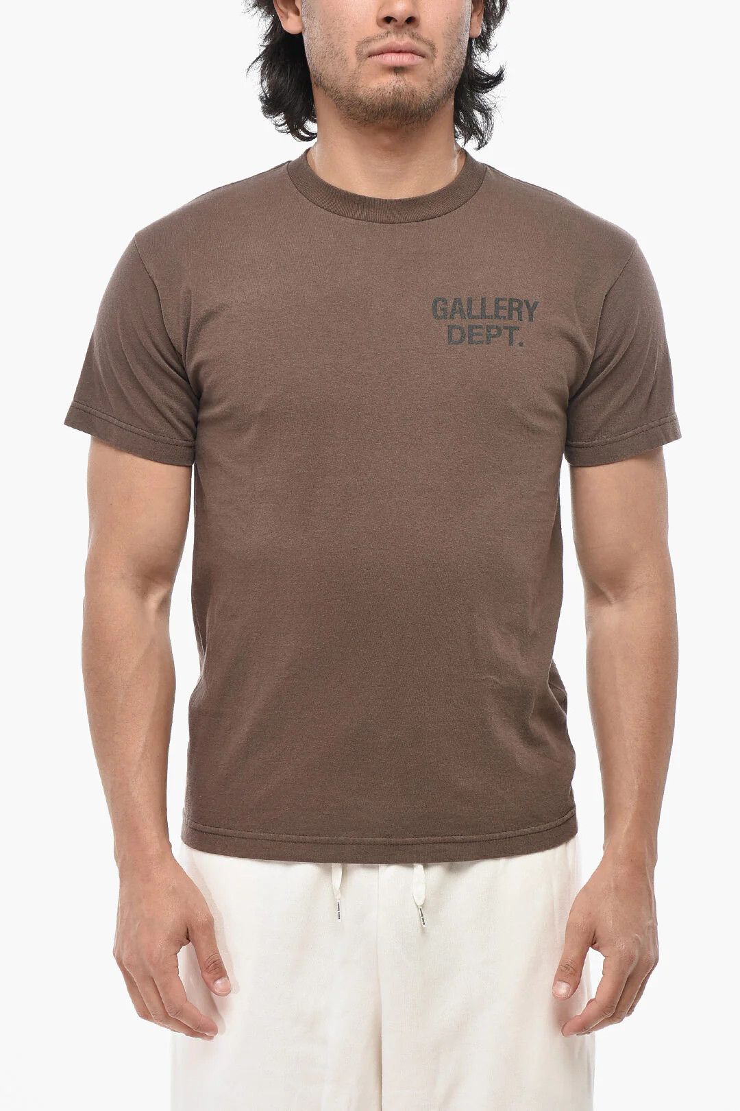 Gallery Dept. og1mm0426 Cotton Crewneck T-Shirt in Brown Size US S / EU 44-46 / 1 - 1 Thumbnail