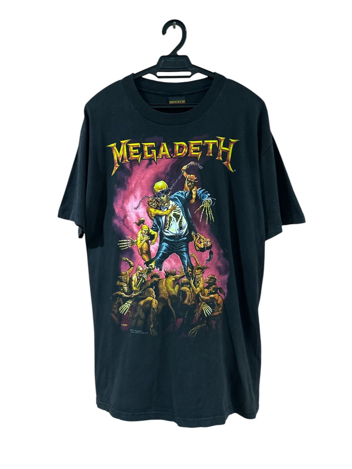 Megadeth gaint XL メガデス 1993 Vintage Megadeath 1993 T Shirt Size XL Brockum 90s Tee