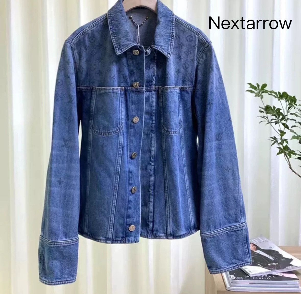 Louis Vuitton Louis Vuitton LV gradient dark floral logo denim jacket Size US M / EU 48-50 / 2 - 1 Thumbnail