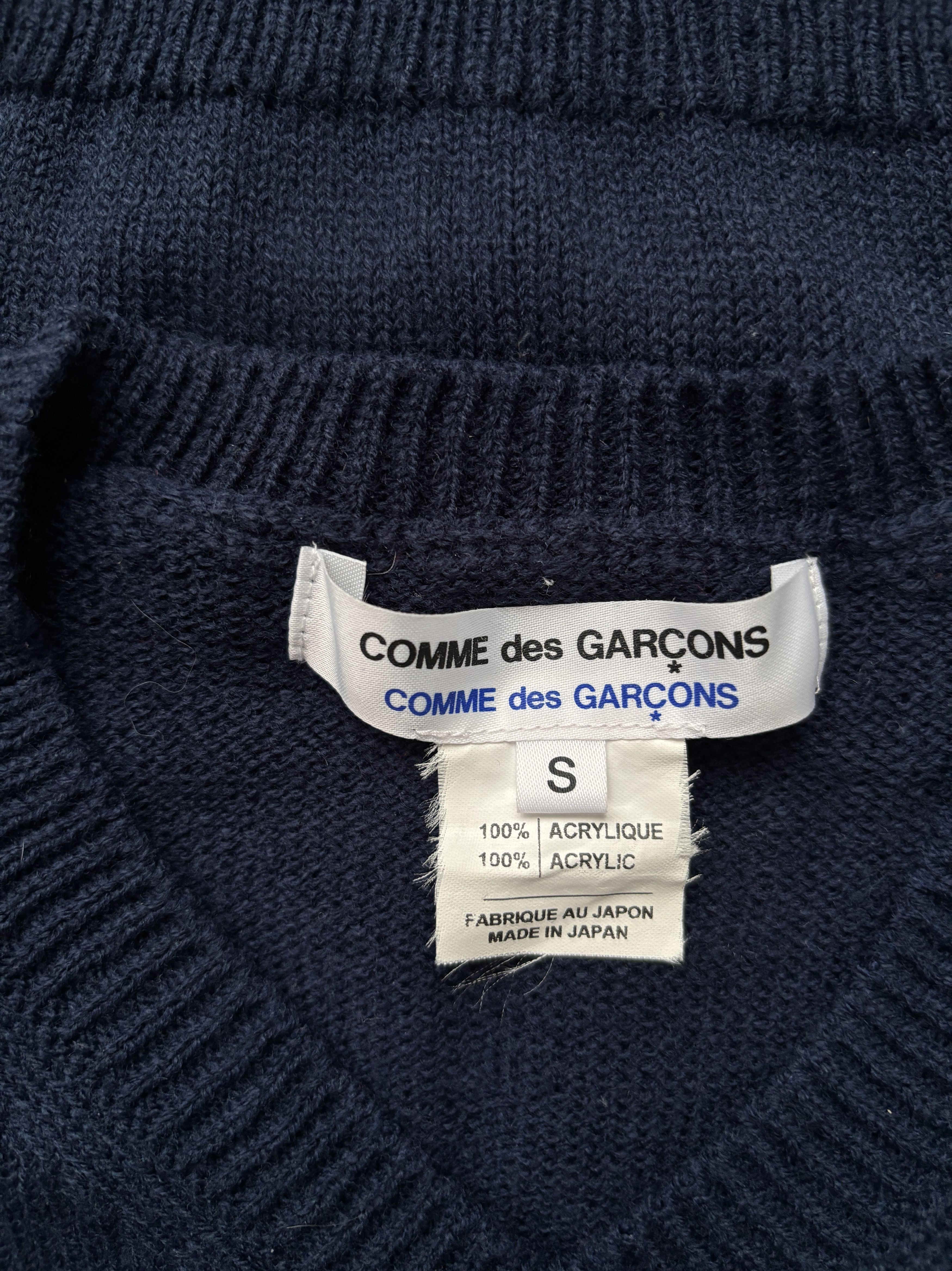 Comme des Garcons ⚡️QUICK SALE⚡️ Comme des Garcons Navy V-Neck Sweater Size US S / EU 44-46 / 1 - 3 Thumbnail