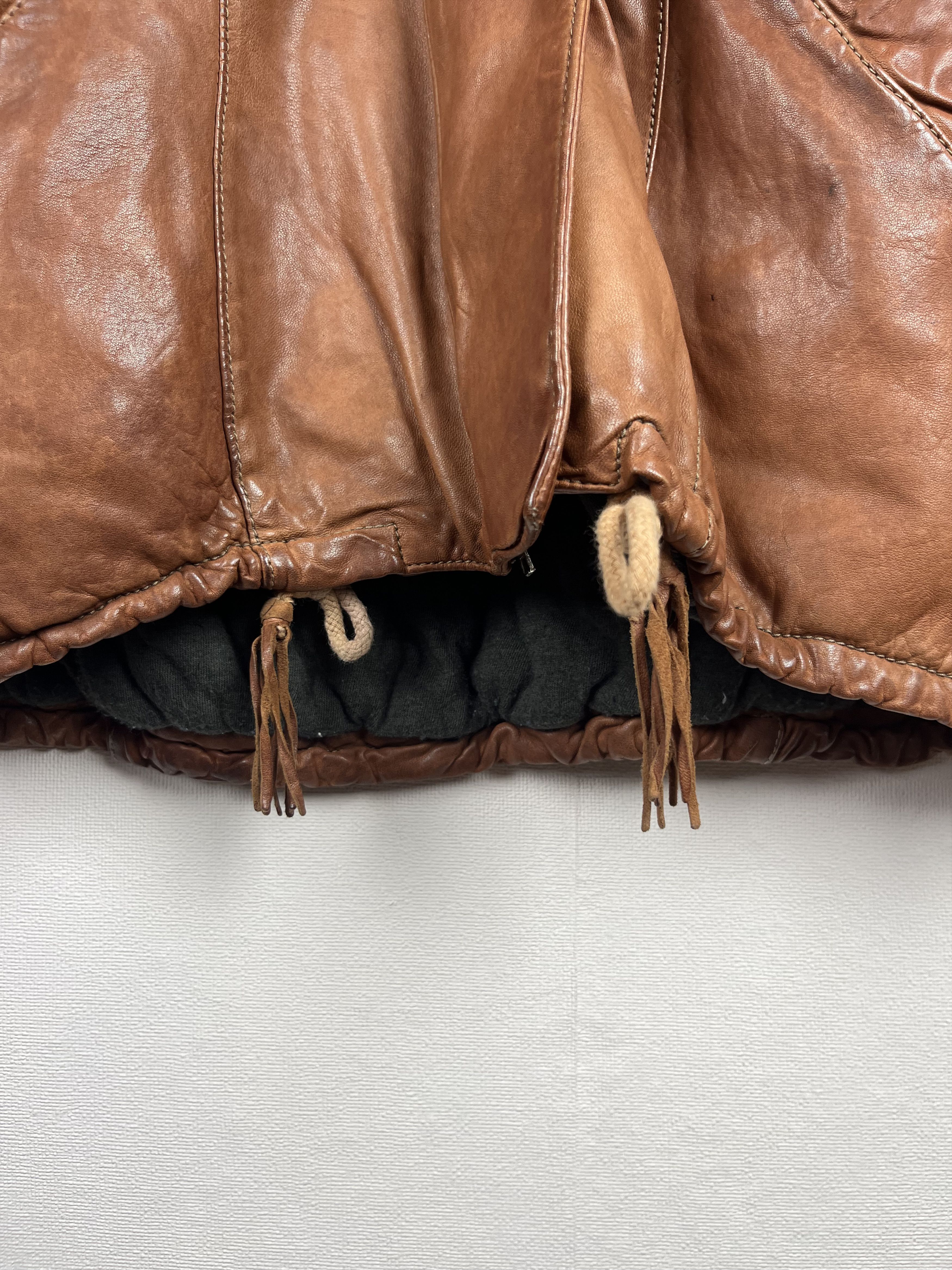 Giorgio Brato Giorgio Brato Hooded Zip Leather Brown Jacket Vera Pelle Size M / US 6-8 / IT 42-44 - 3 Thumbnail