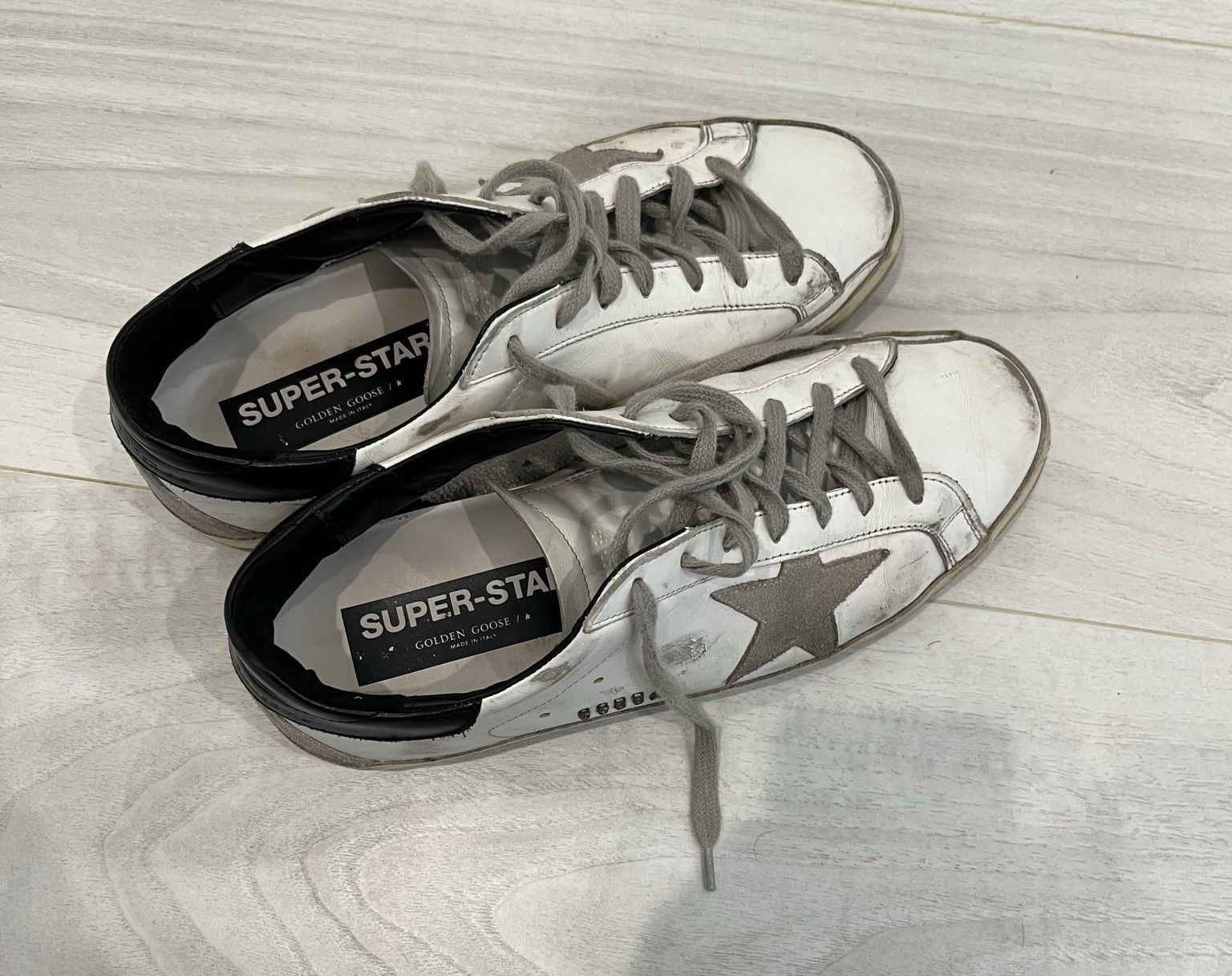 Golden Goose Golden Goose Super Star Black Heel Tab | Grailed