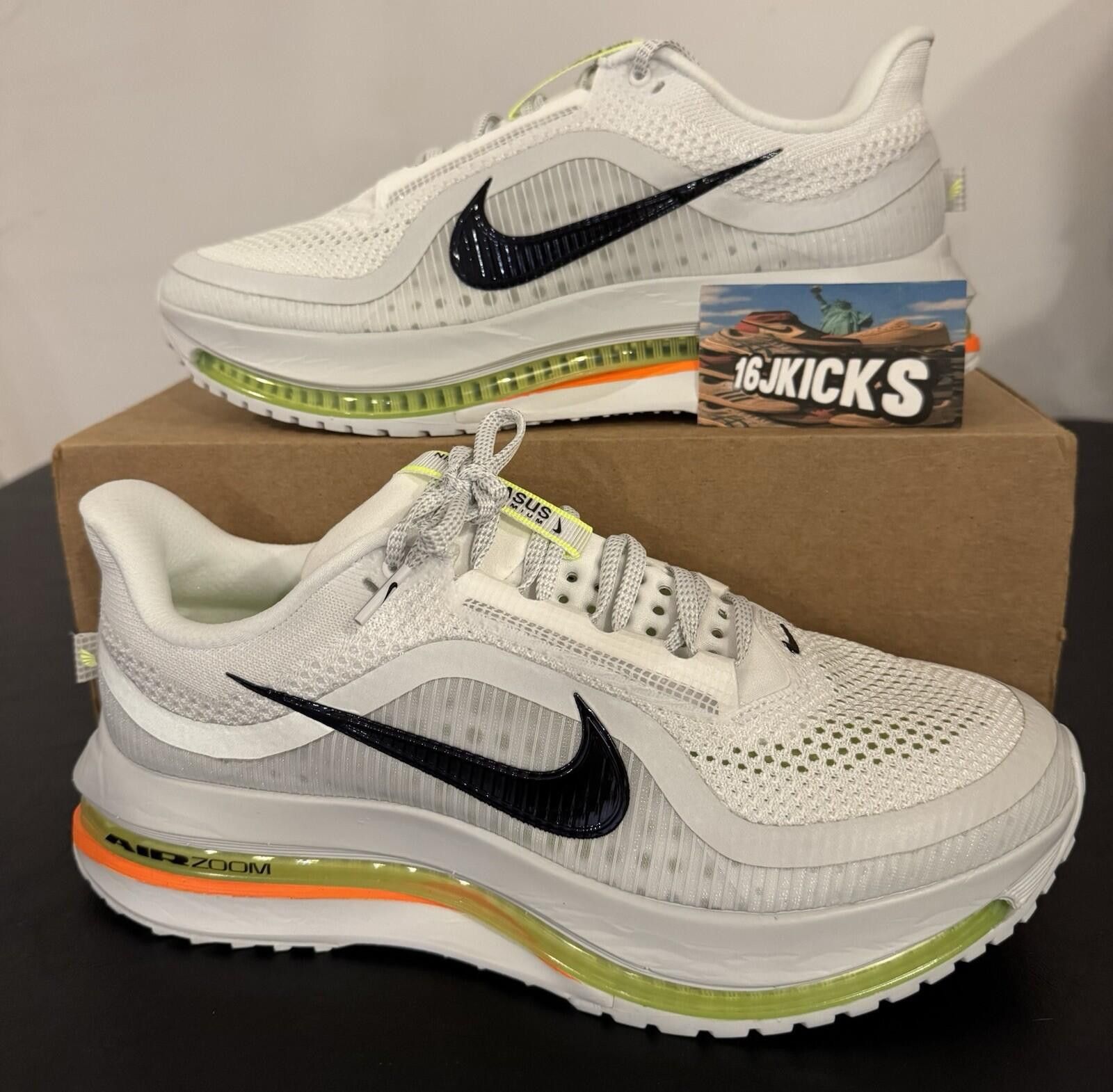 Nike Nike Air Zoom Pegasus Premium White Volt Black Size US 10.5 / EU 43-44 - 1 Thumbnail