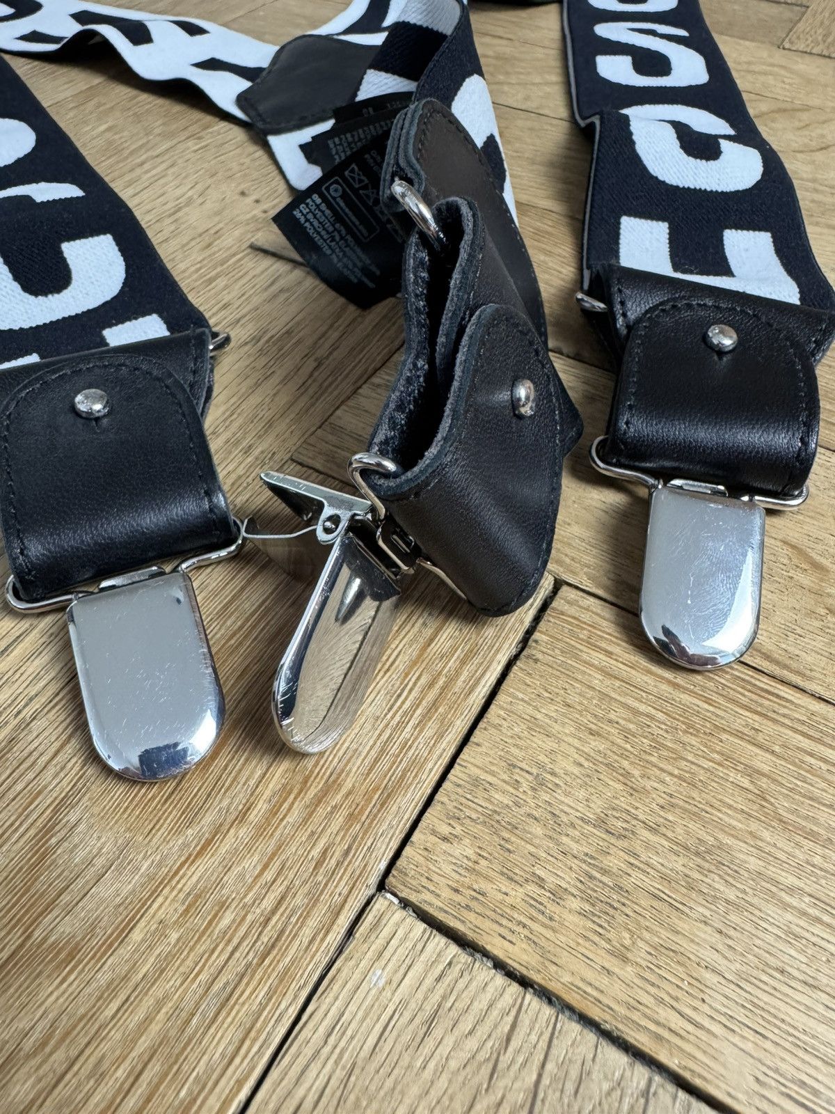 H&M × Moschino Moschino x H&M Black White Suspenders Size ONE SIZE - 3 Thumbnail