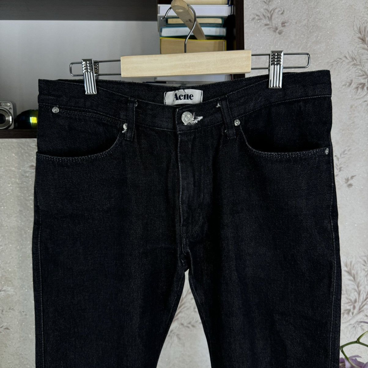 Acne Studios × Designer Acne Studious Denim Jeans Max B Mens Black Luxury Designer Size US 27 - 7 Thumbnail