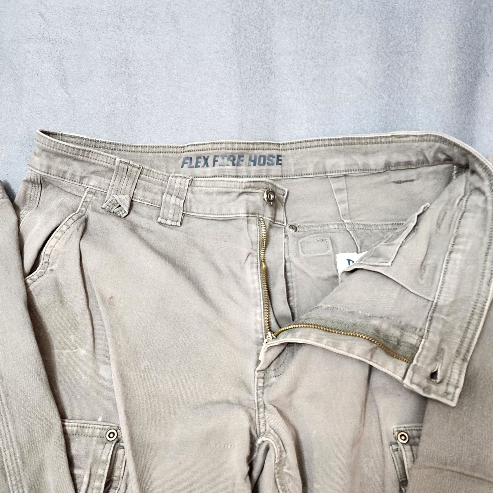 Duluth Trading Company Duluth Trading Mens Pants 36x30 Flex Fire Hose Cargo Painter Workwear Gray Front Flat cargo Straight Mens Size US 36 / EU 52 - 7 Thumbnail